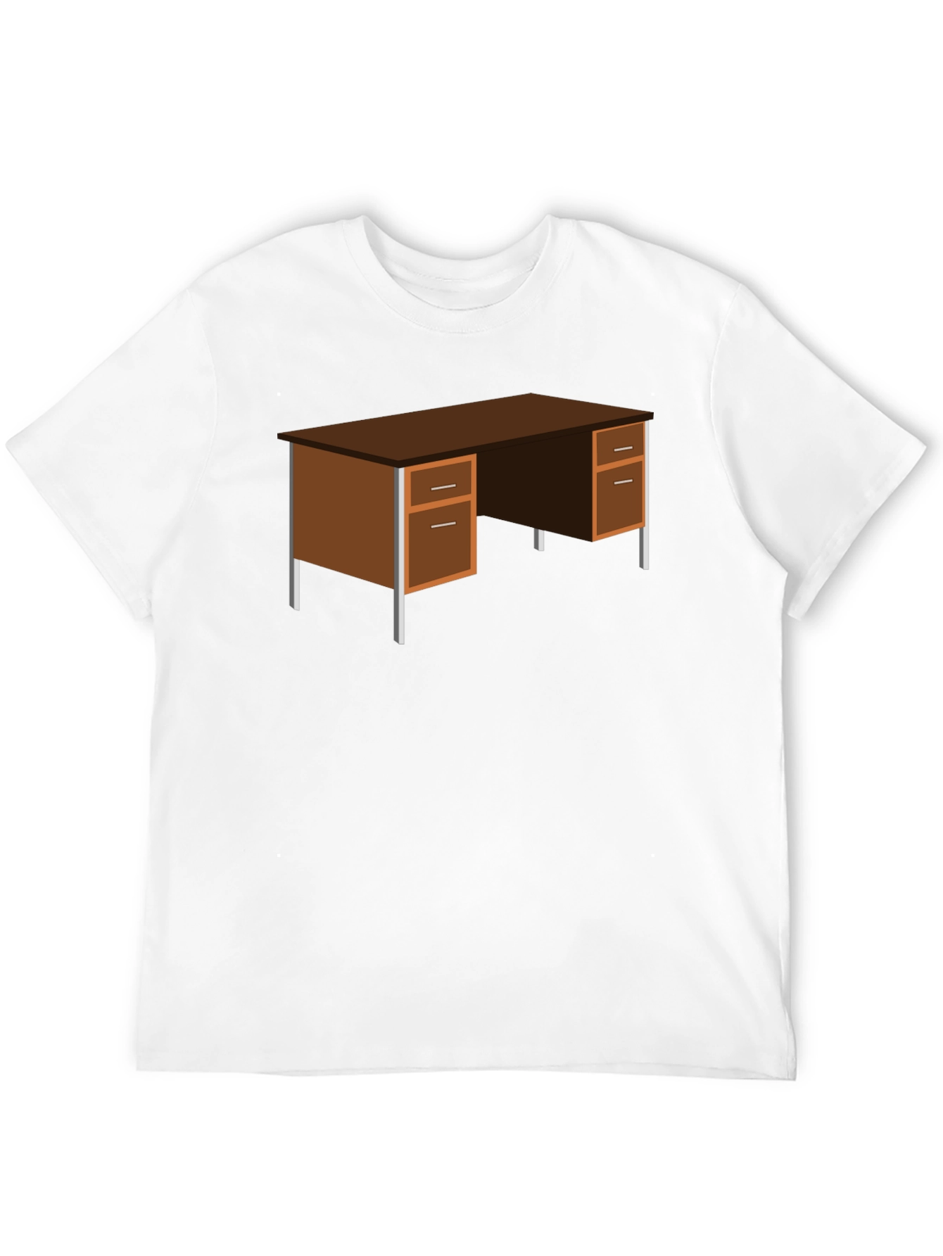 Office Desk Graphic T-Shirt - Black