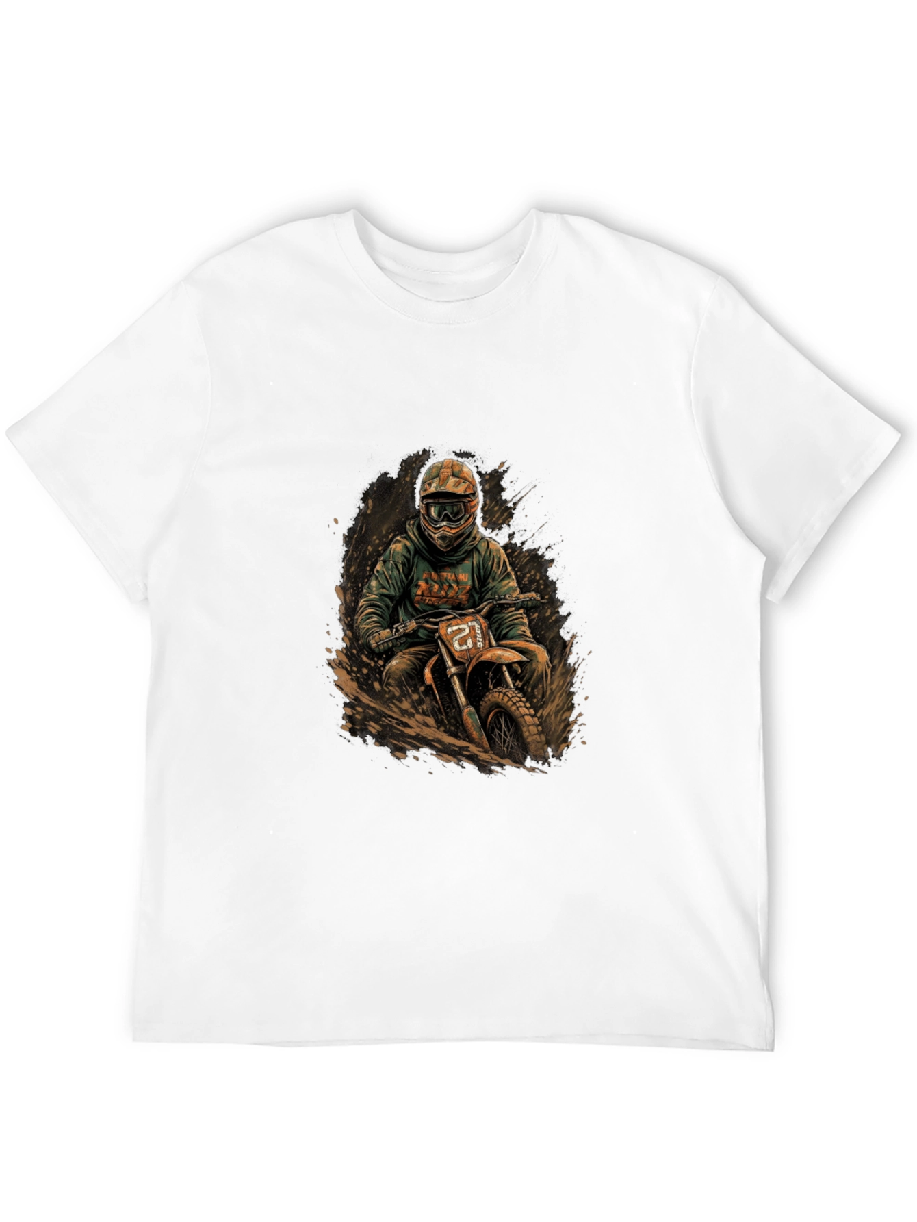 Dirt Bike Rider Graphic Tee - Cool Motocross Design