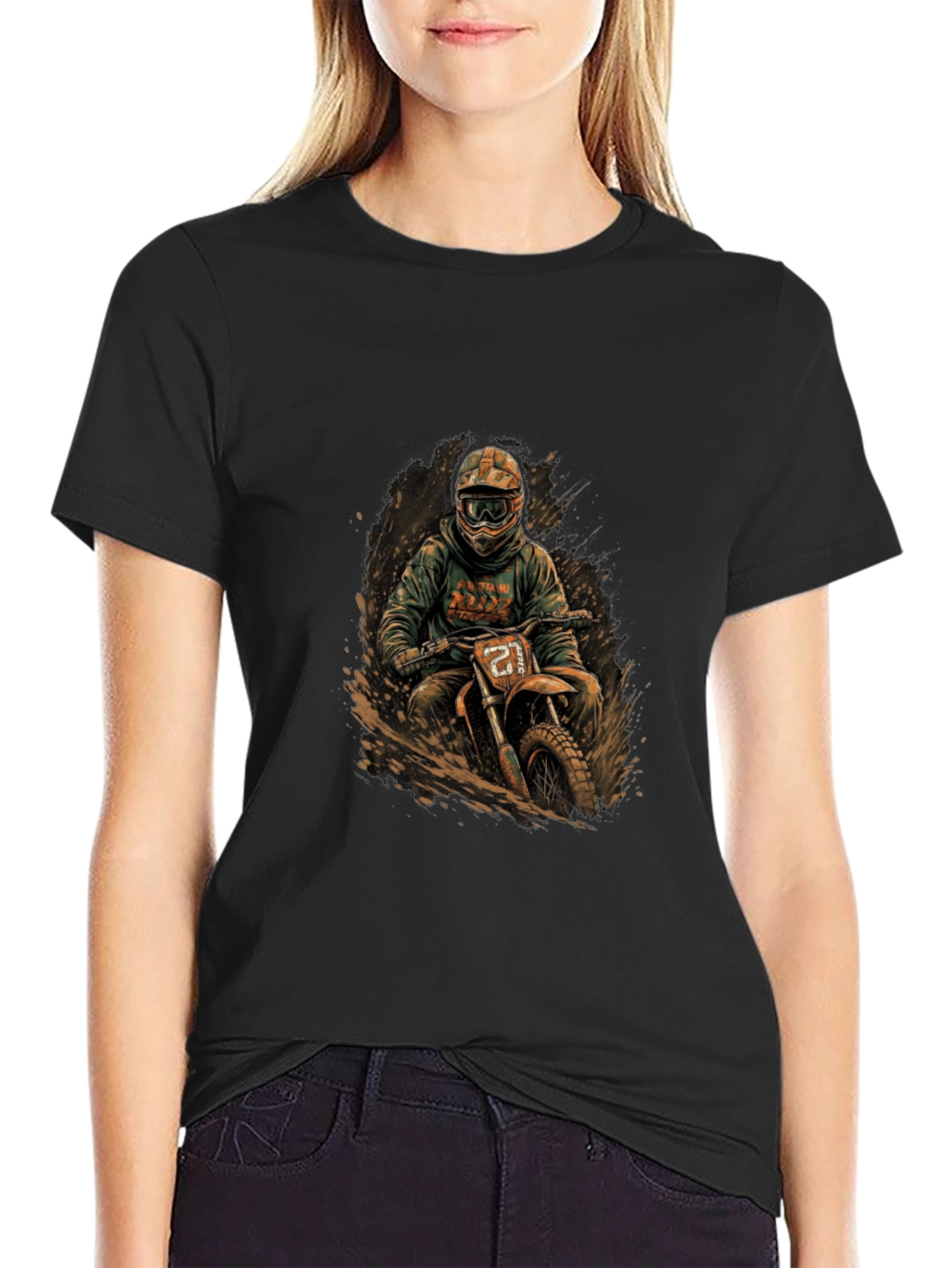 Dirt Bike Rider Graphic Tee - Cool Motocross Design