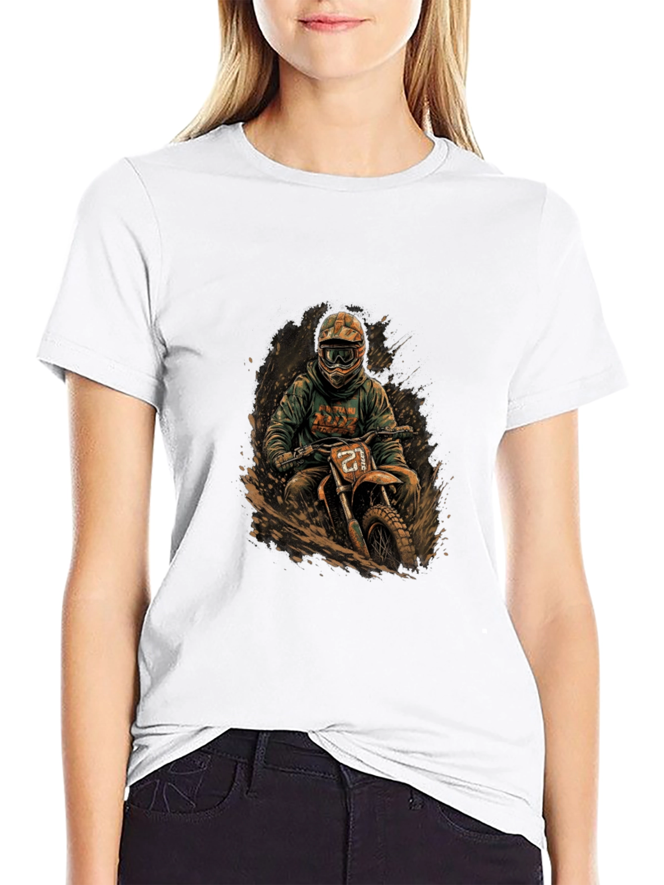Dirt Bike Rider Graphic Tee - Cool Motocross Design