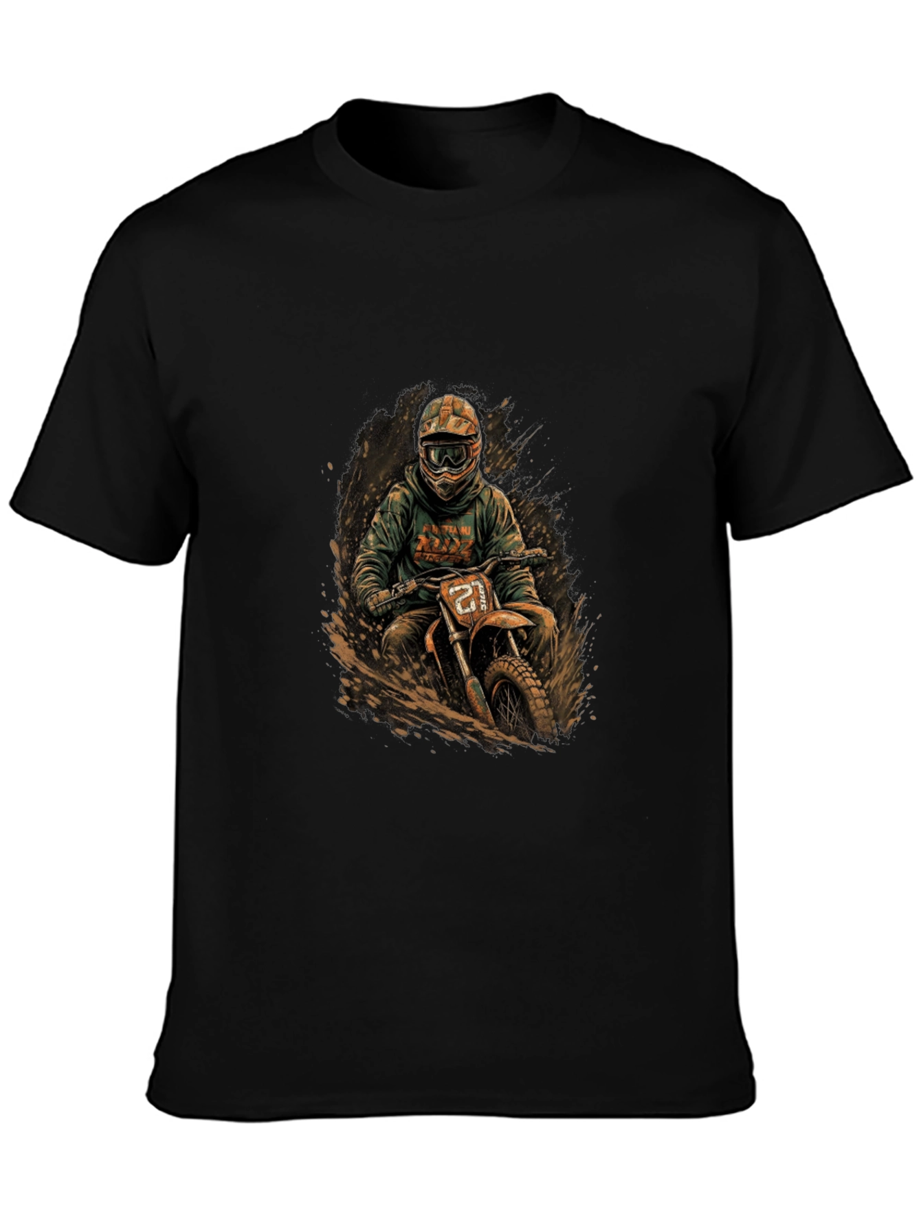 Dirt Bike Rider Graphic Tee - Cool Motocross Design