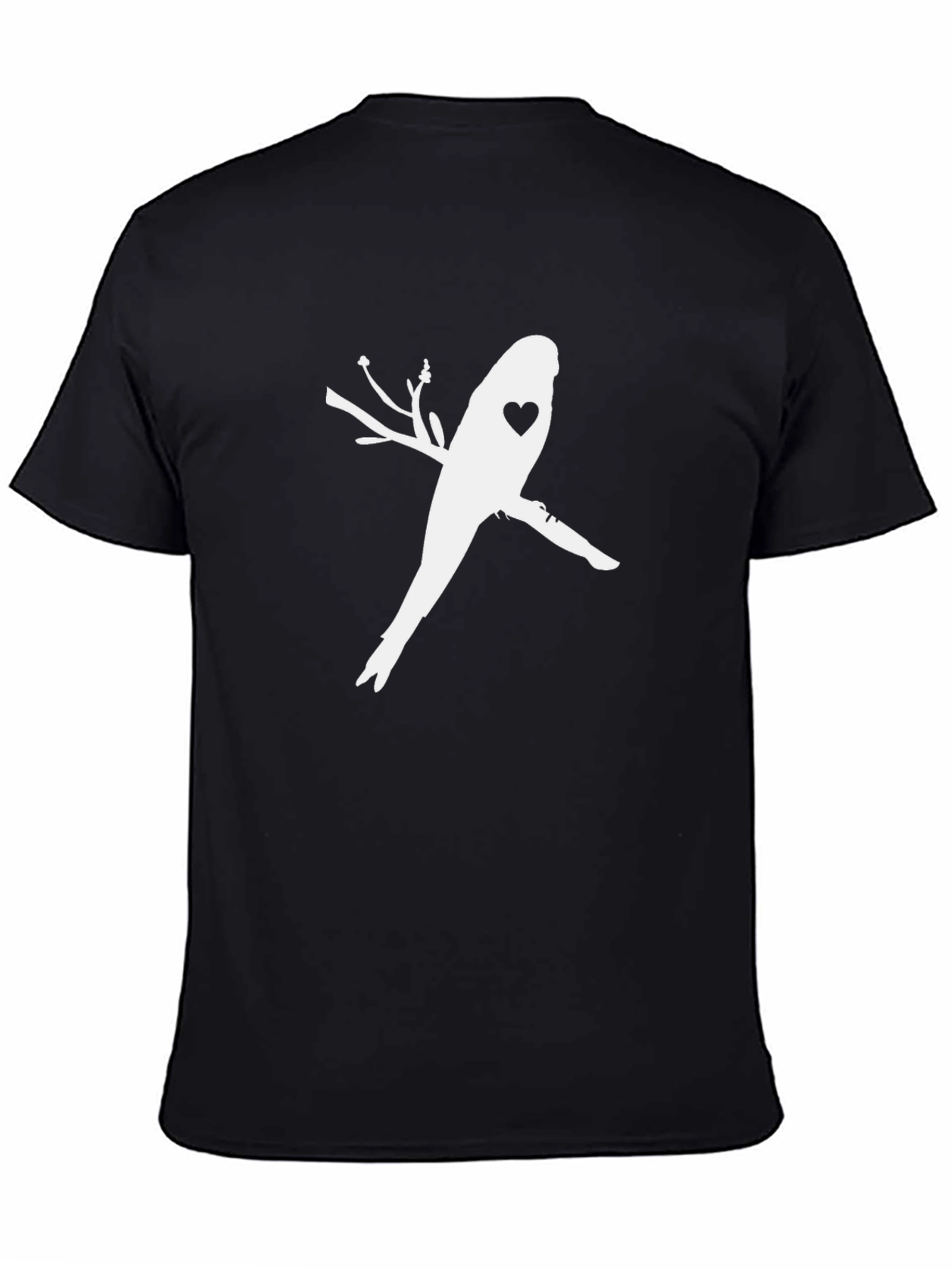 Bird Heart Branch Black Tee