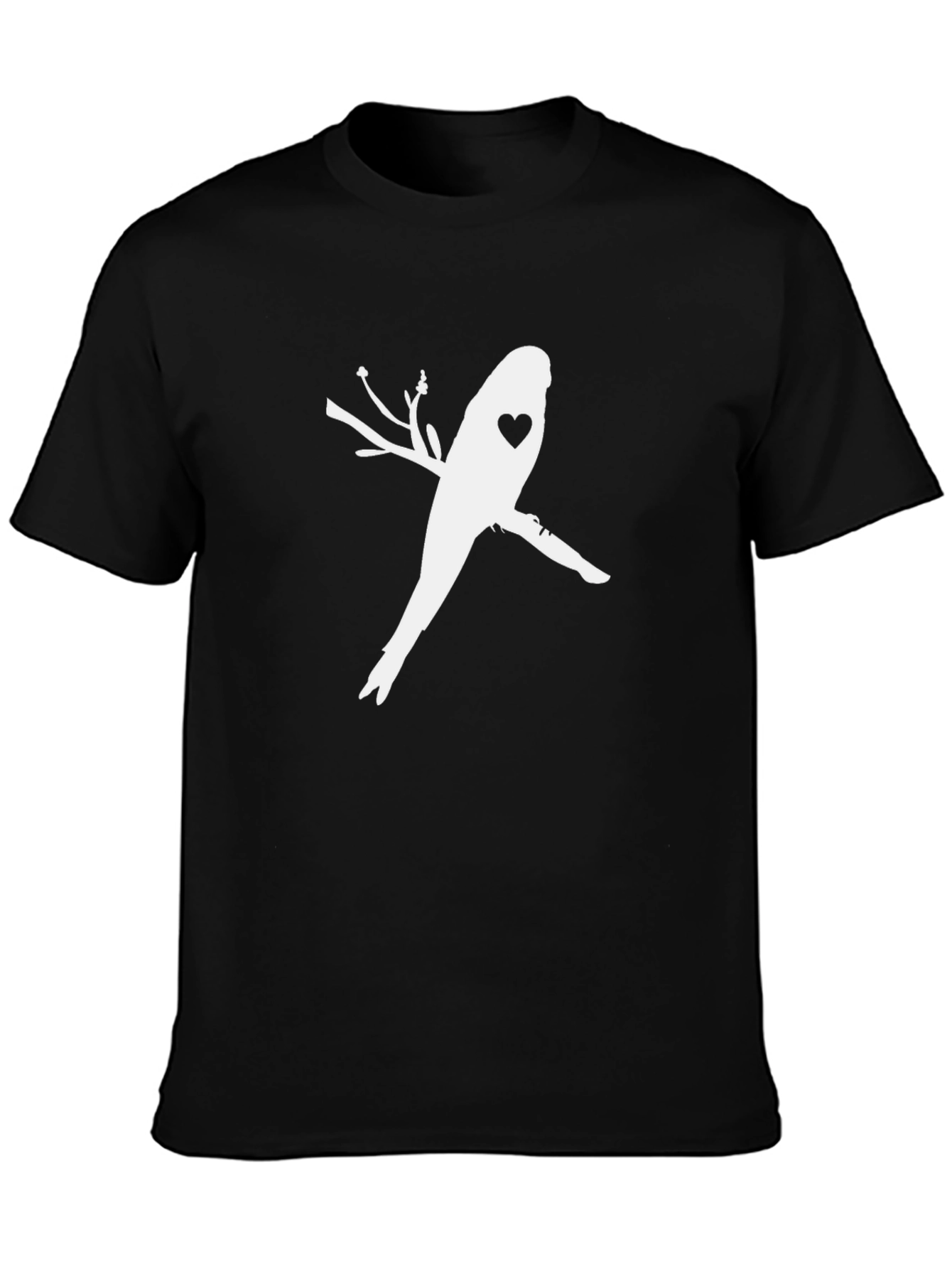 Bird Heart Branch Black Tee
