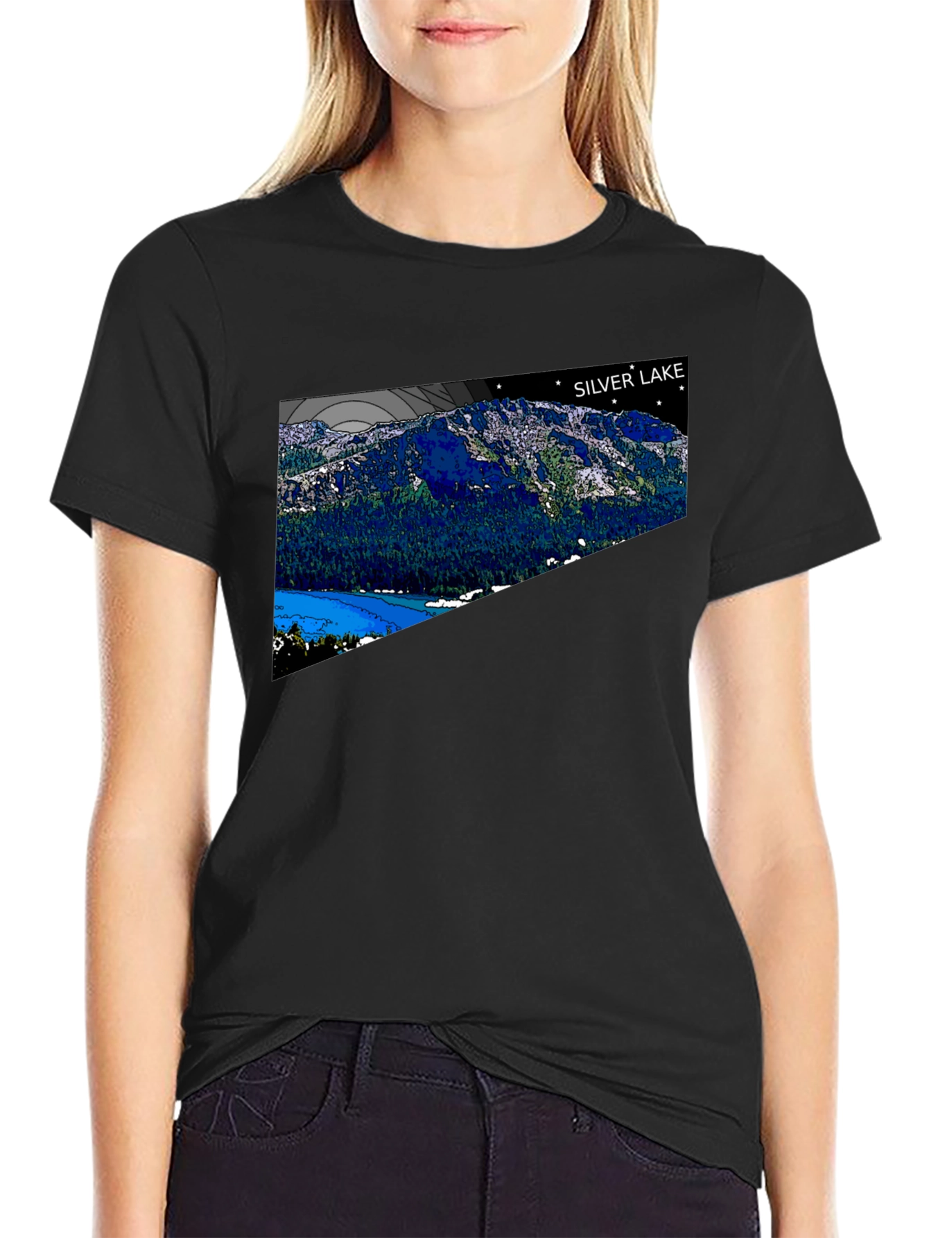 Silver Lake Graphic Tee - Mountain Design