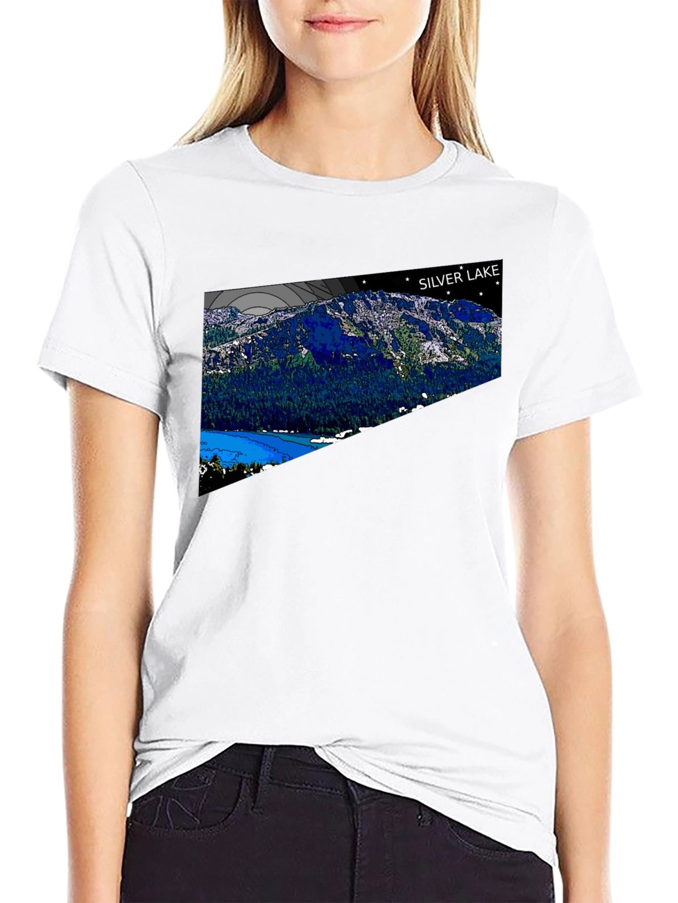 Silver Lake Graphic Tee - Mountain Design
