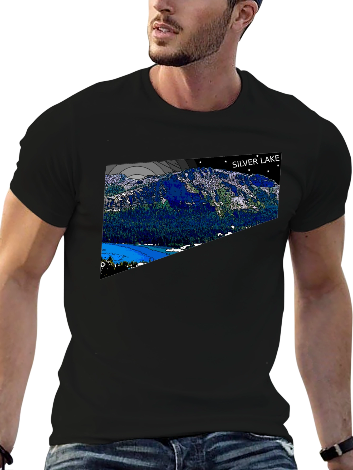 Silver Lake Graphic Tee - Mountain Design
