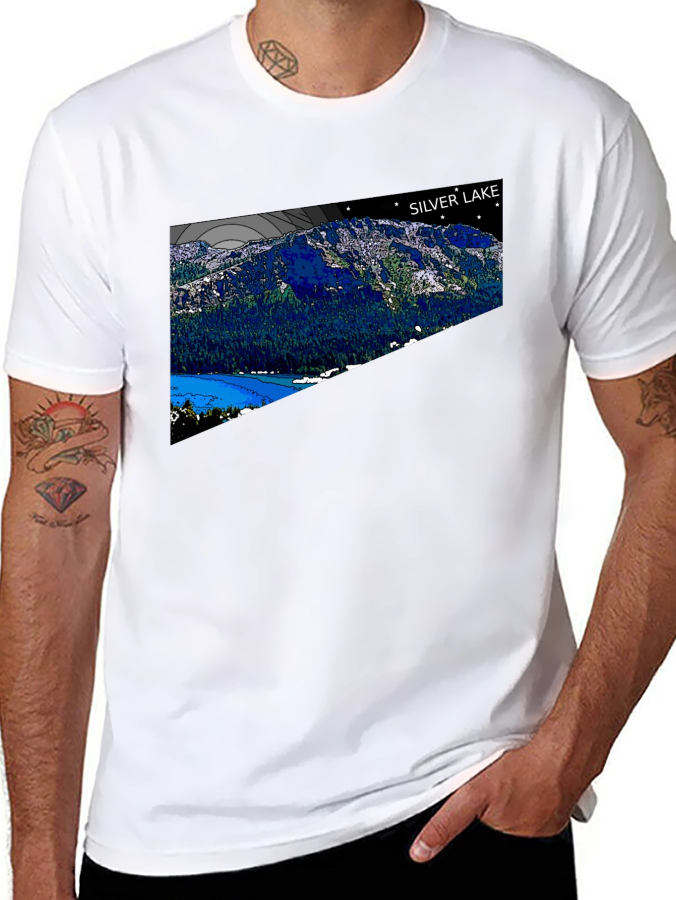 Silver Lake Graphic Tee - Mountain Design