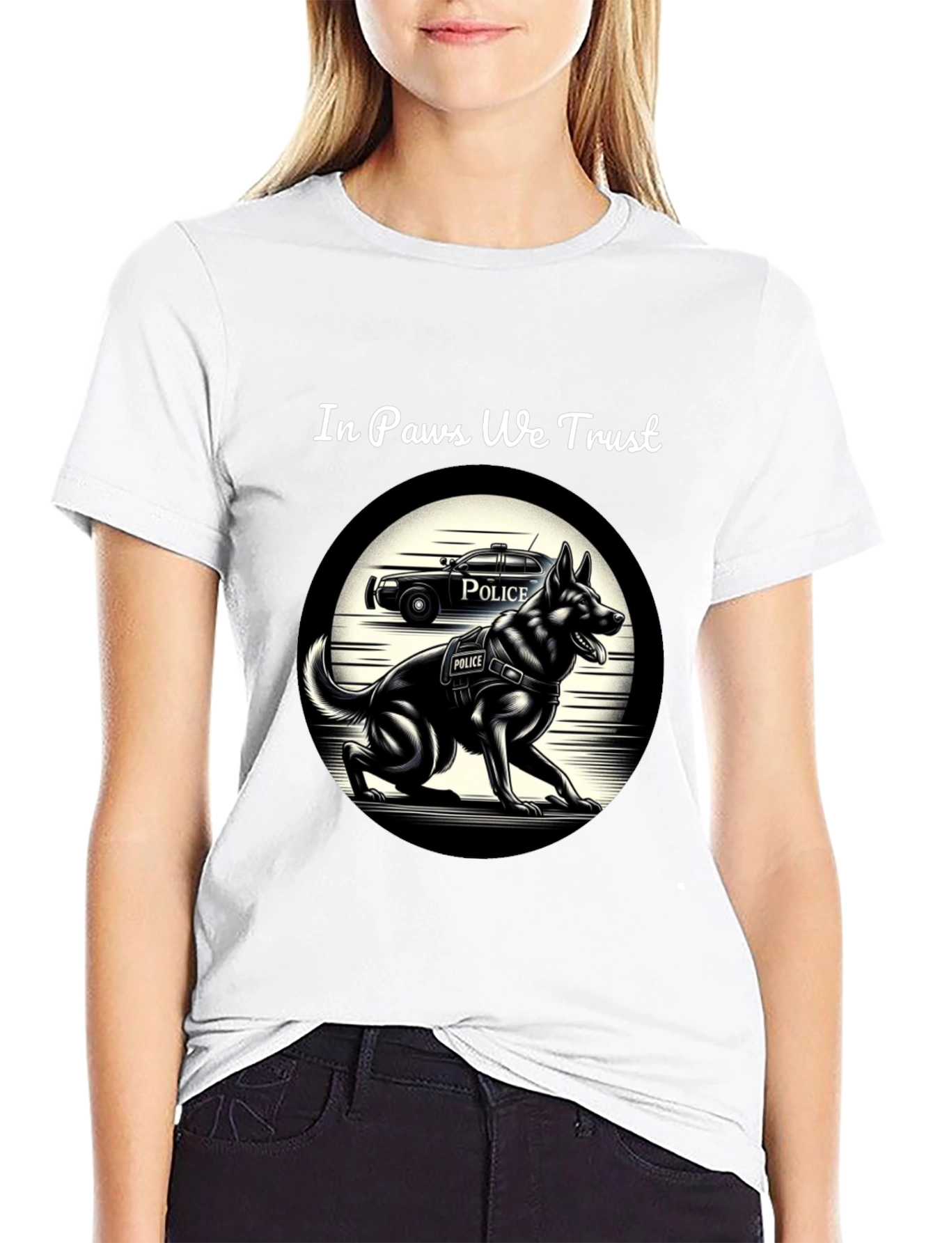 In Paws We Trust K-9 Police Dog T-Shirt