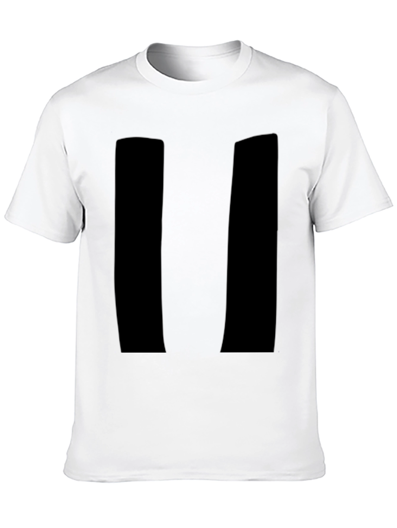 Mens Black Pause Symbol Graphic T-Shirt