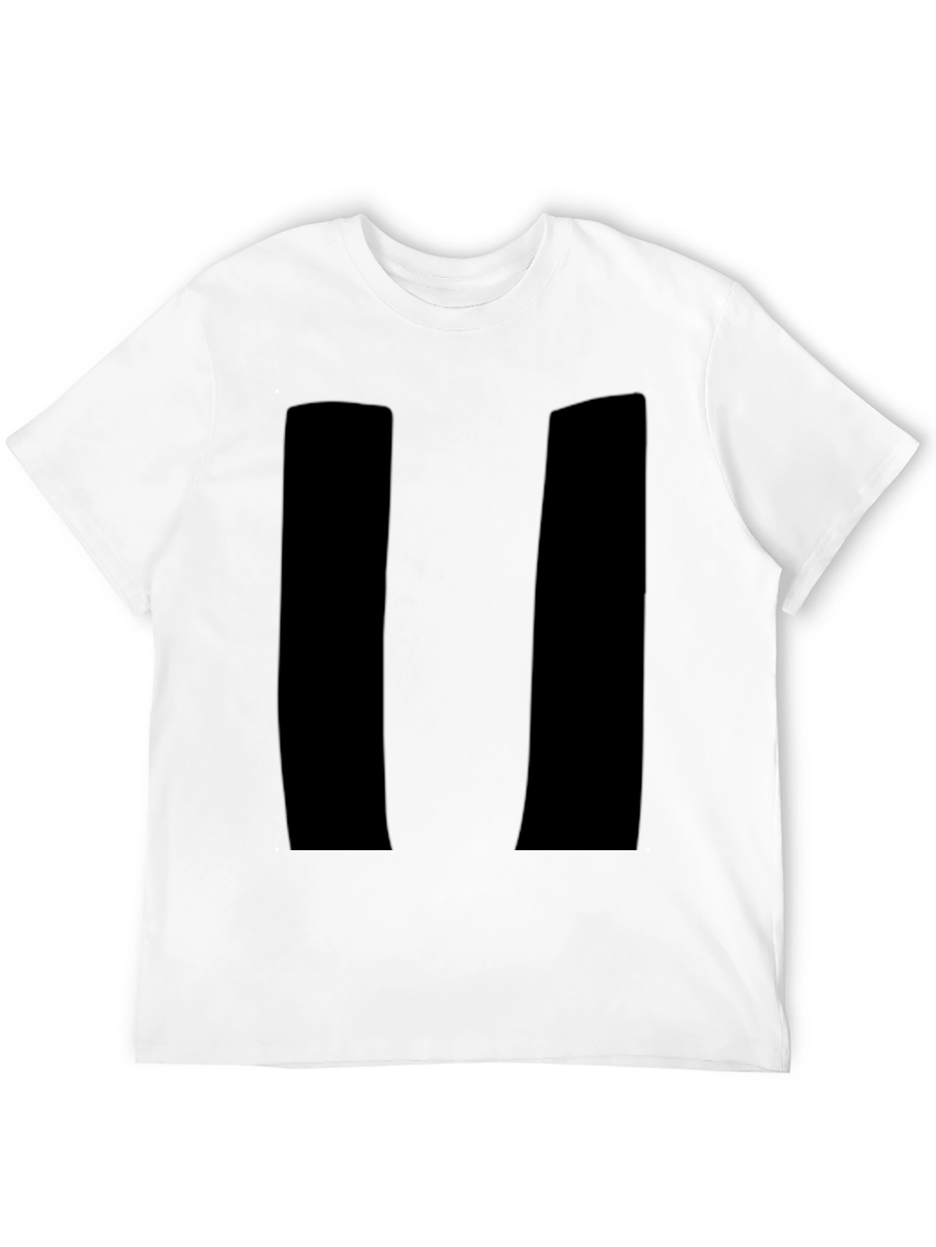 Mens Black Pause Symbol Graphic T-Shirt