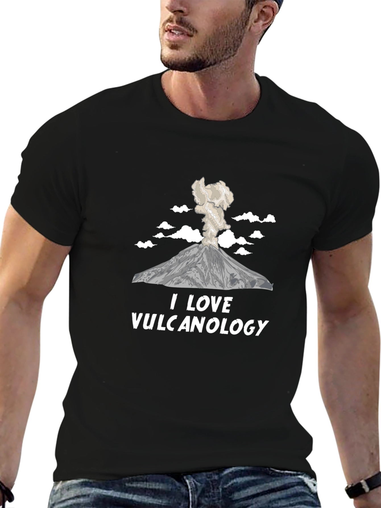 I Love Vulcanology Black T-Shirt