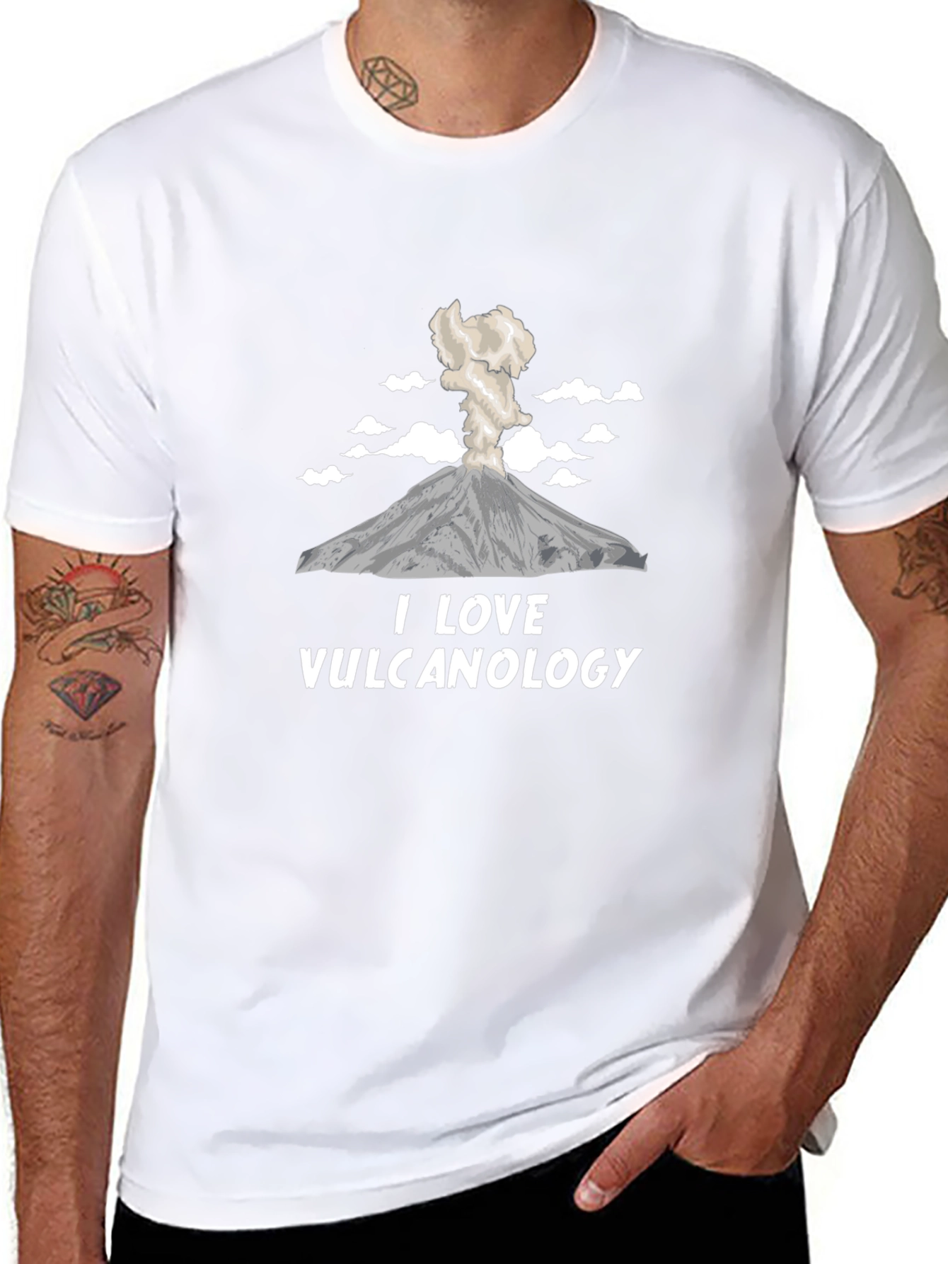 I Love Vulcanology Black T-Shirt