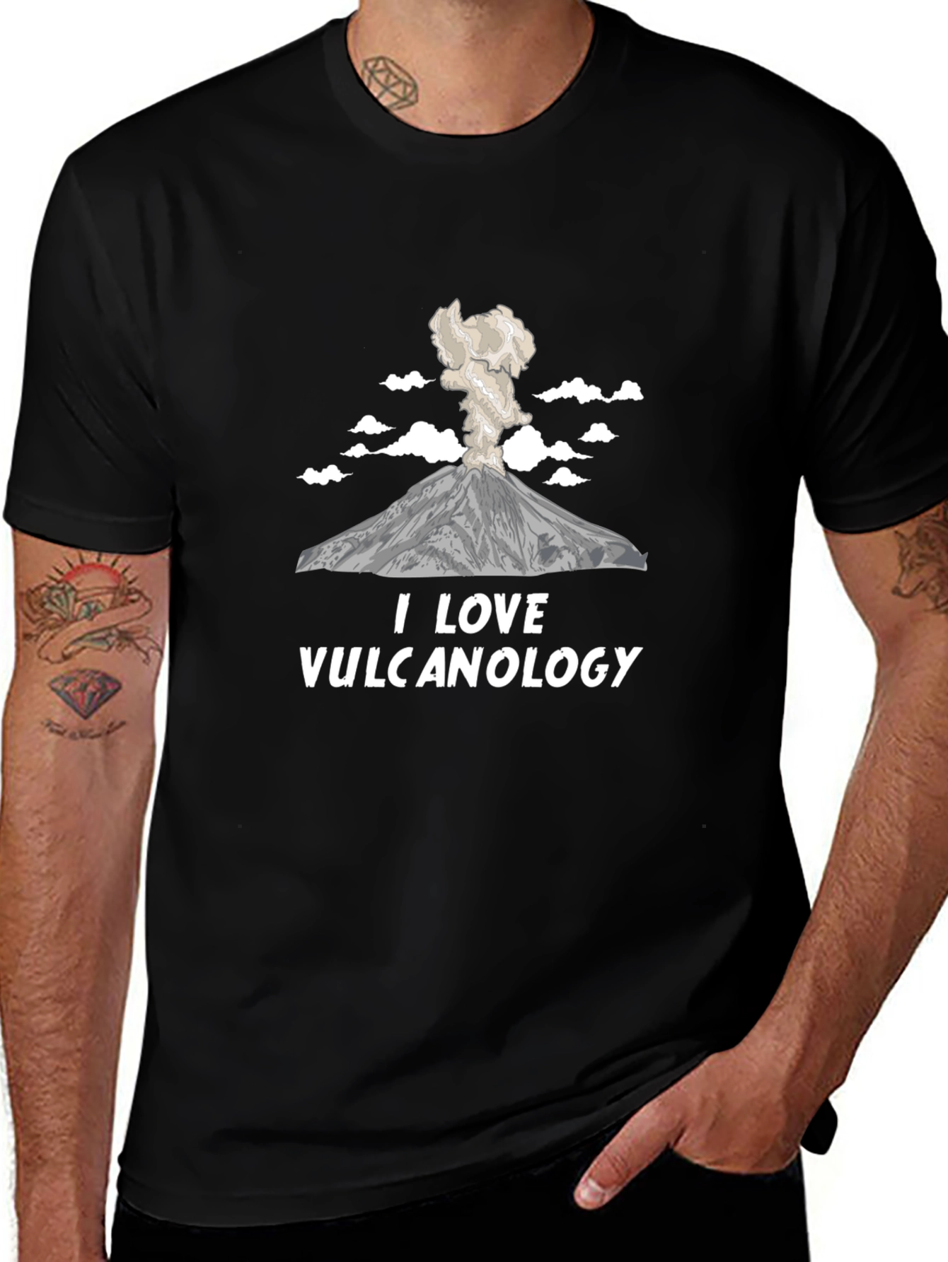 I Love Vulcanology Black T-Shirt