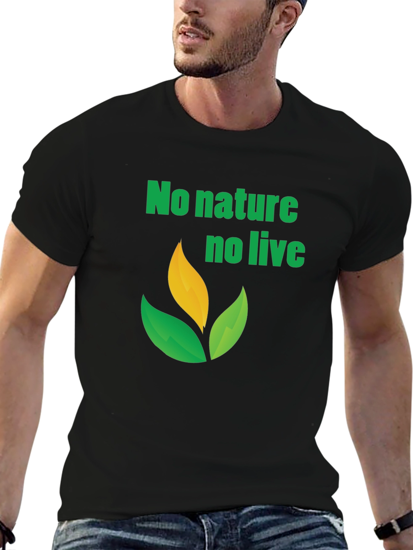 Eco-Friendly No Nature No Life Graphic Tee