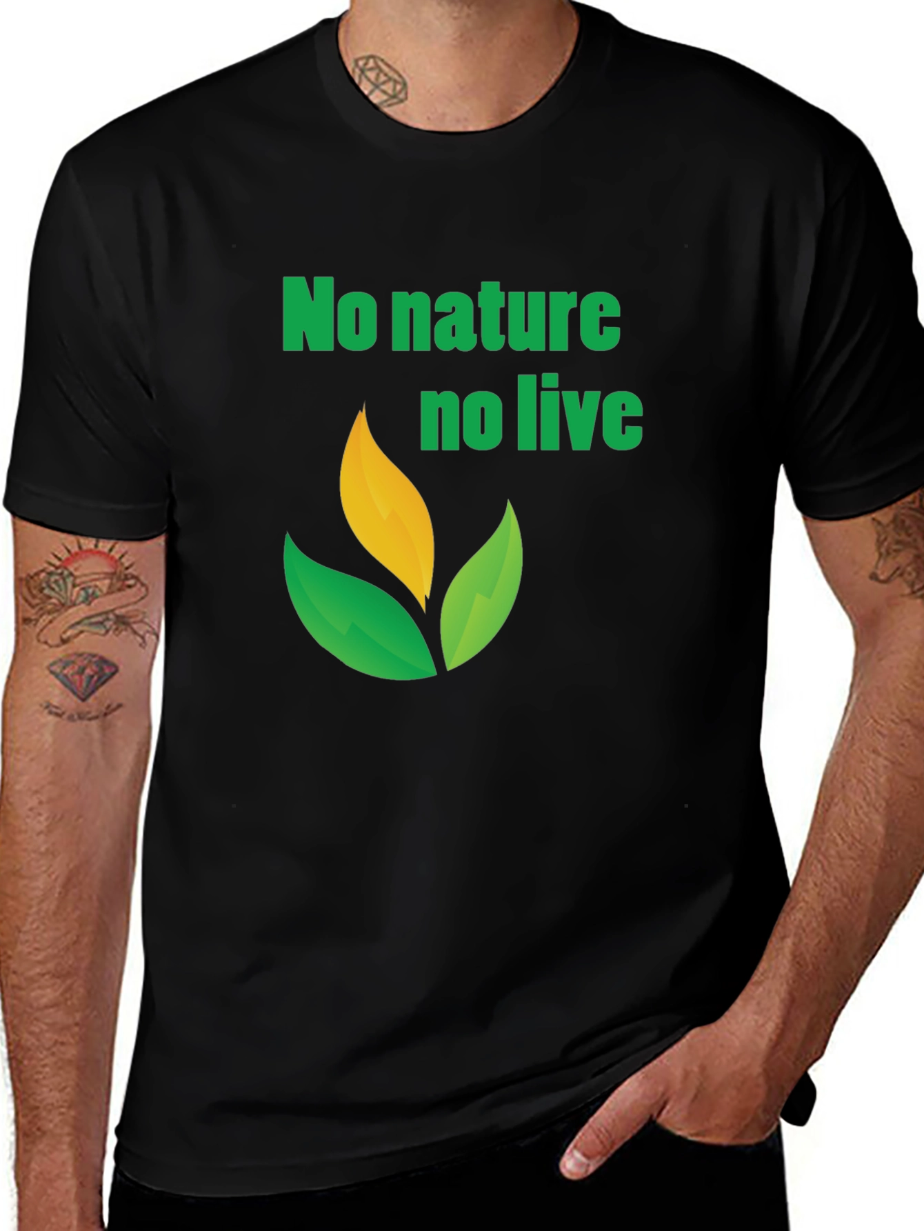 Eco-Friendly No Nature No Life Graphic Tee