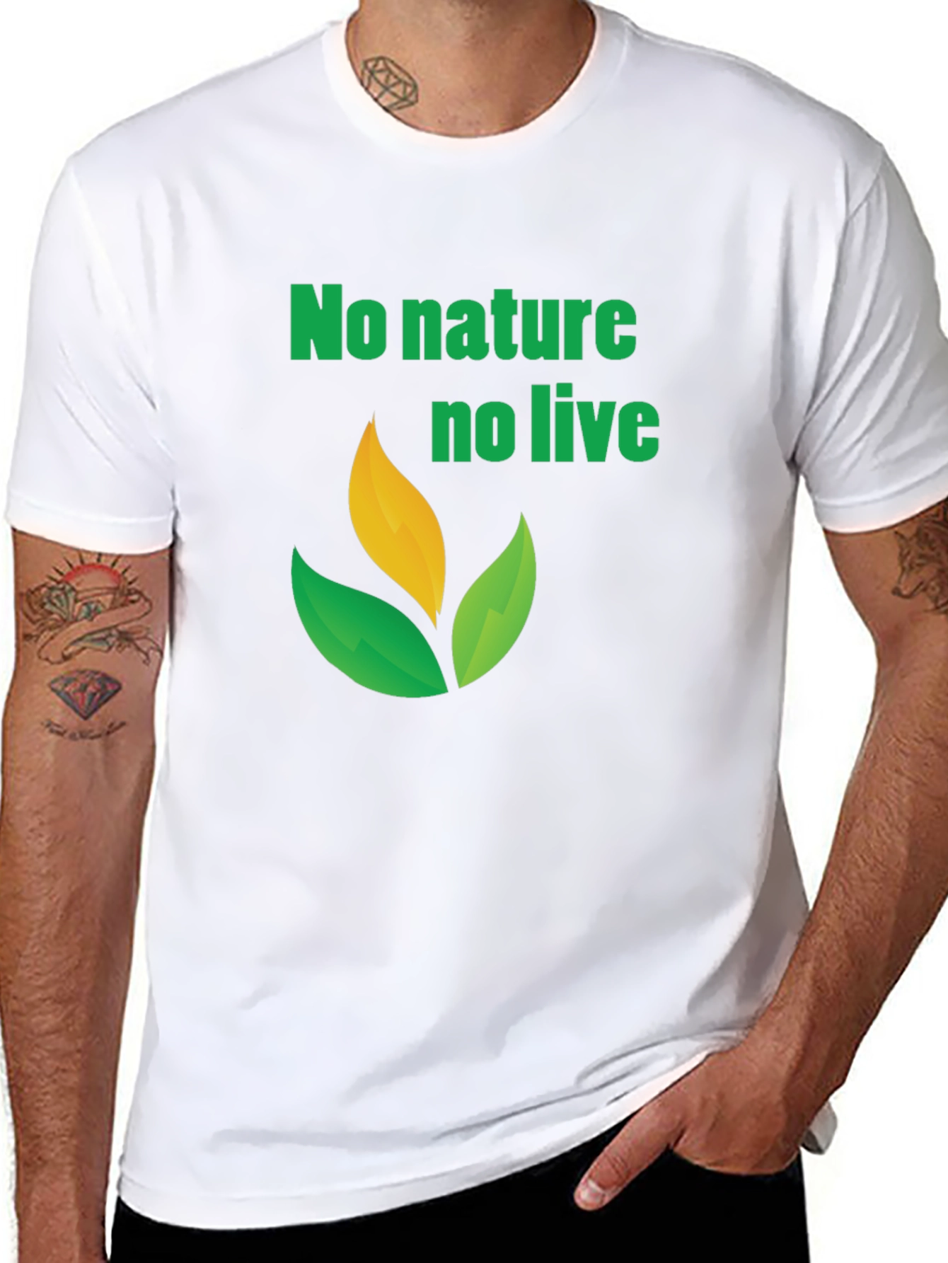 Eco-Friendly No Nature No Life Graphic Tee