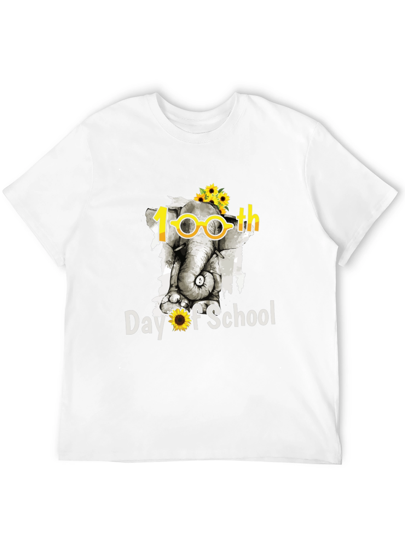 100th Day of School Elephant T-Shirt