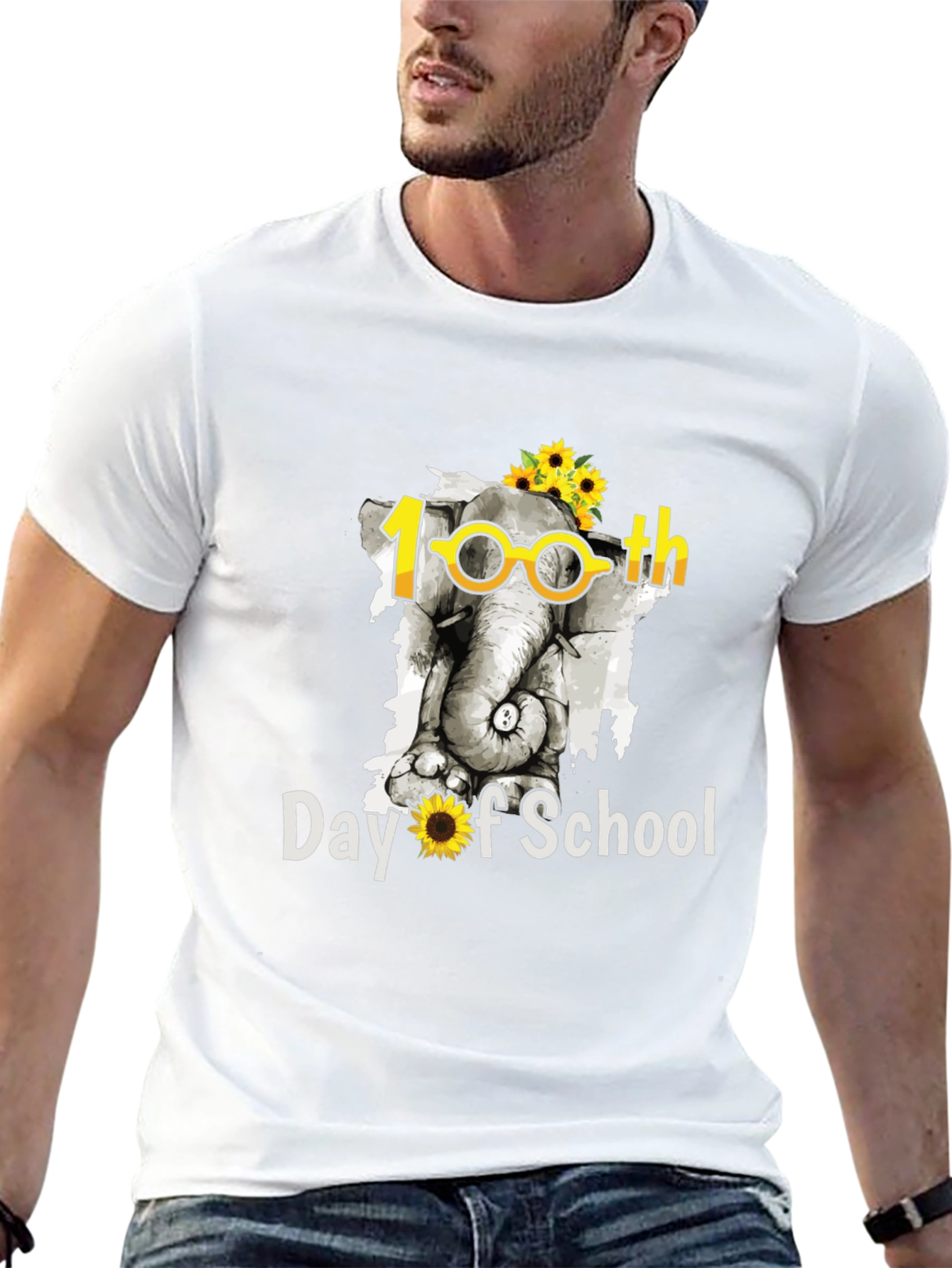 100th Day of School Elephant T-Shirt