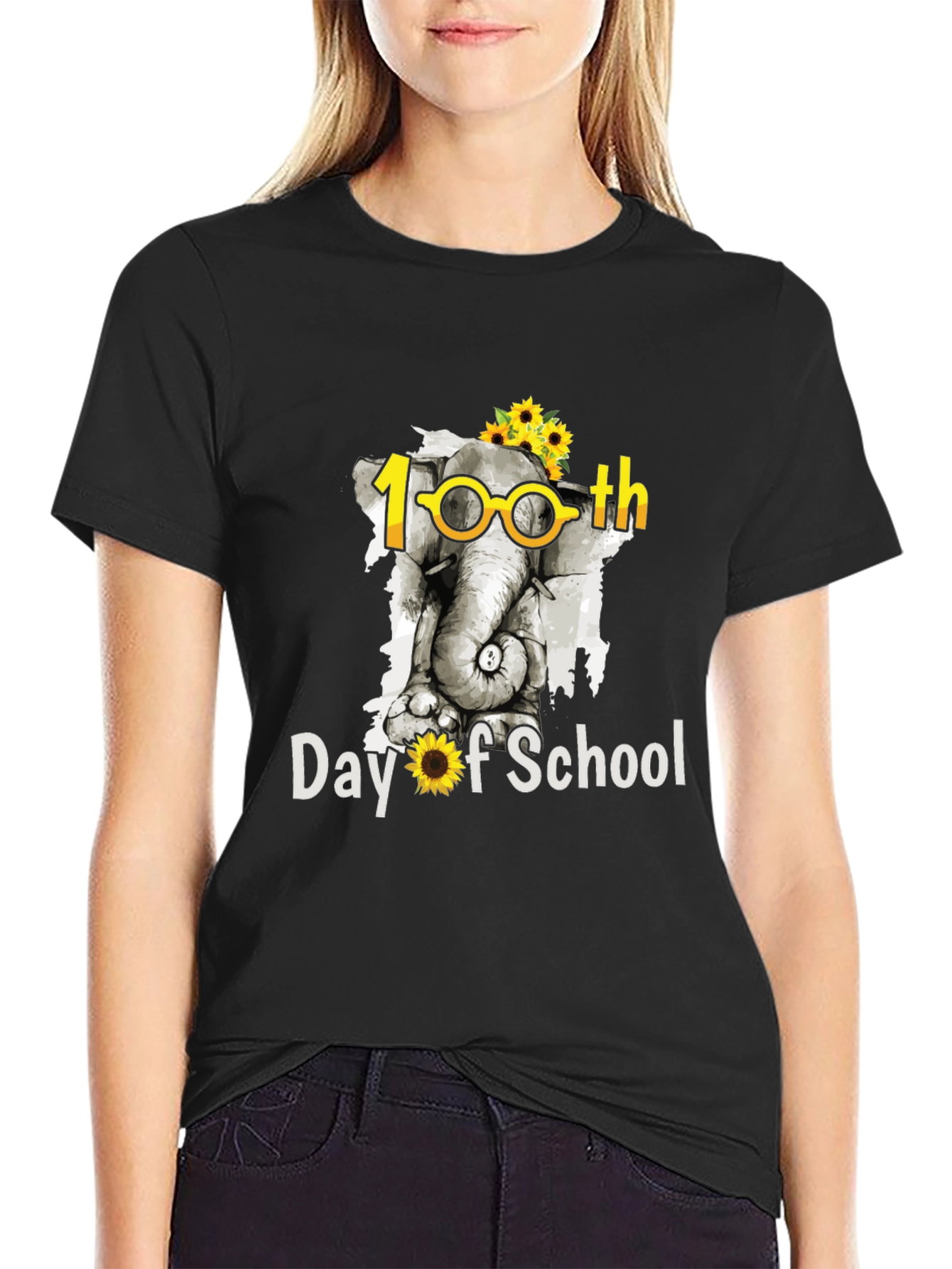 100th Day of School Elephant T-Shirt