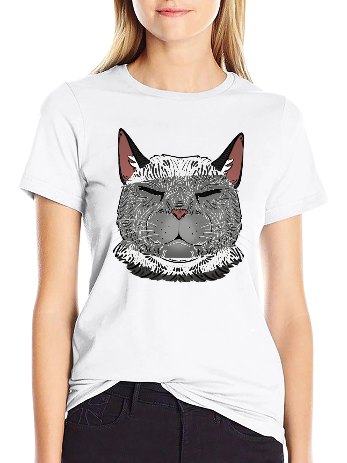 Cool Cat Graphic T-Shirt - Mens Black Tee