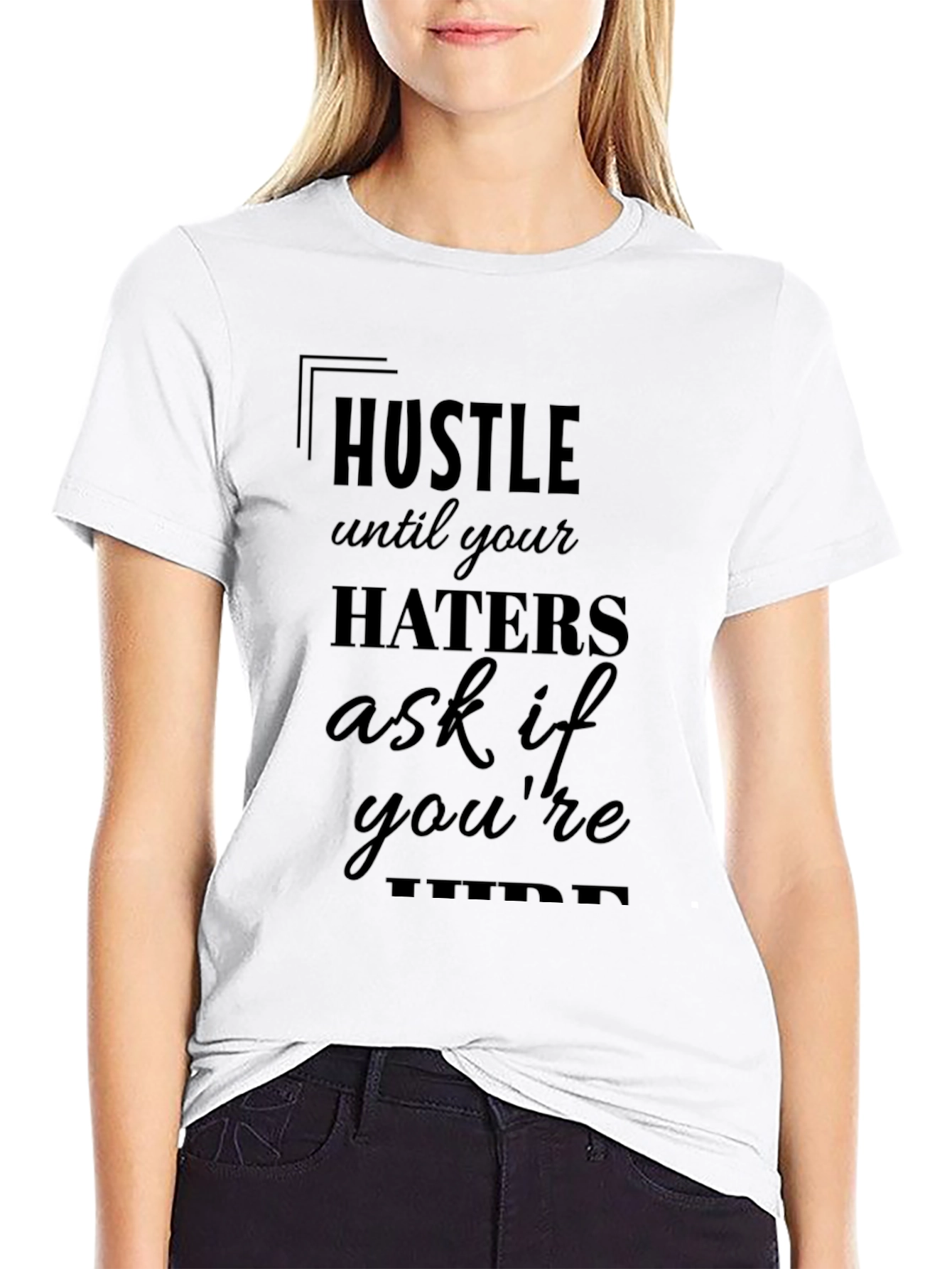 Hustle Motivational Black T-Shirt