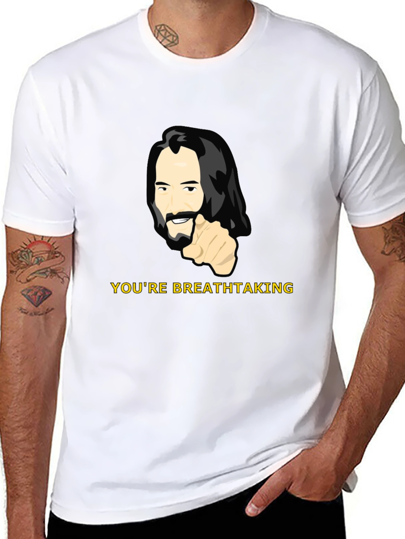 Youre Breathtaking Tee - Keanu Reeves Graphic T-Shirt