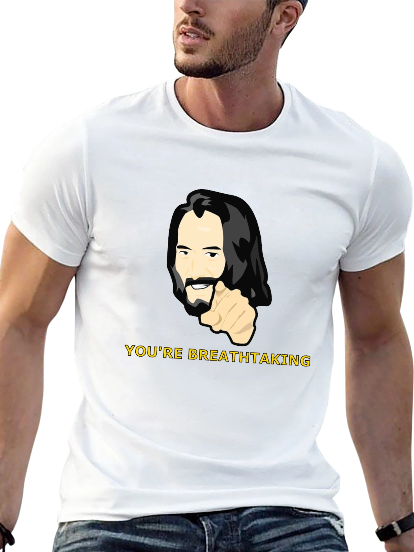 Youre Breathtaking Tee - Keanu Reeves Graphic T-Shirt
