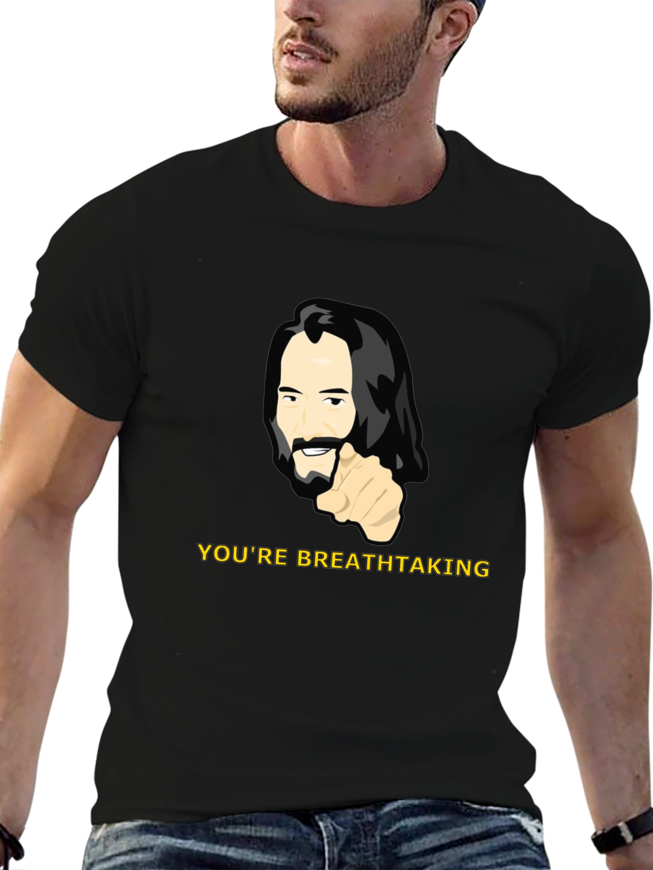 Youre Breathtaking Tee - Keanu Reeves Graphic T-Shirt