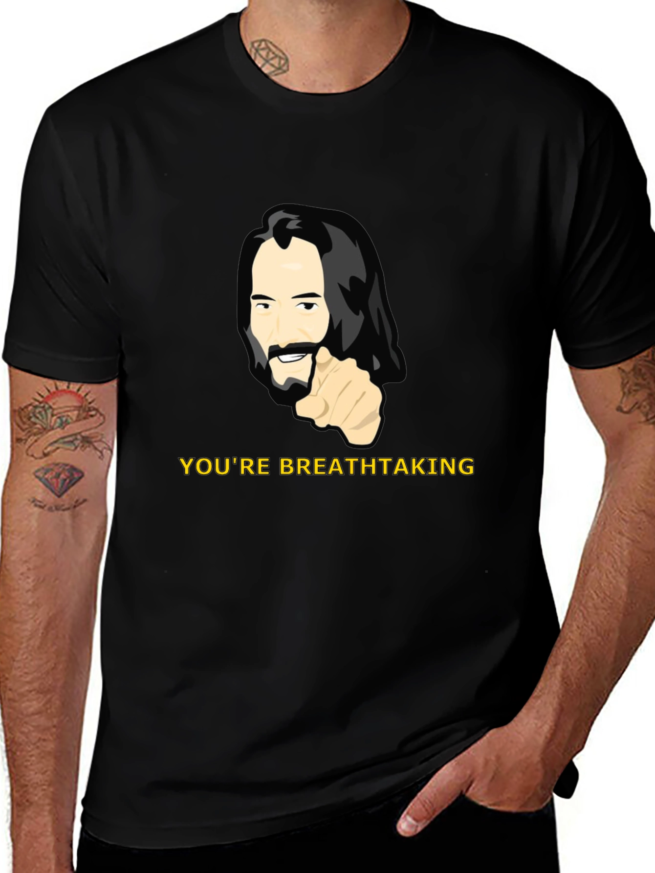 Youre Breathtaking Tee - Keanu Reeves Graphic T-Shirt