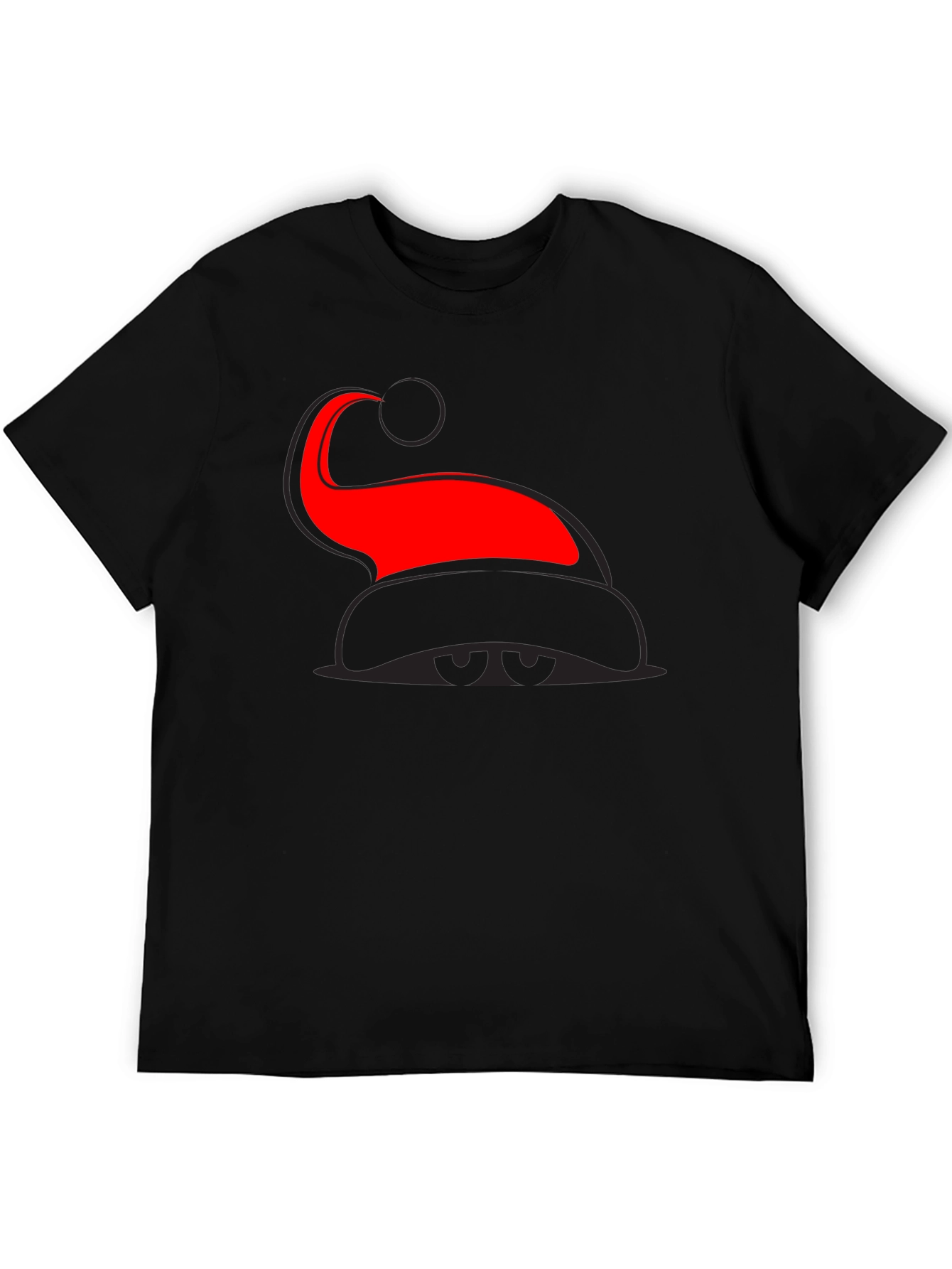 Santa Hat Graphic Tee - Festive Holiday T-Shirt
