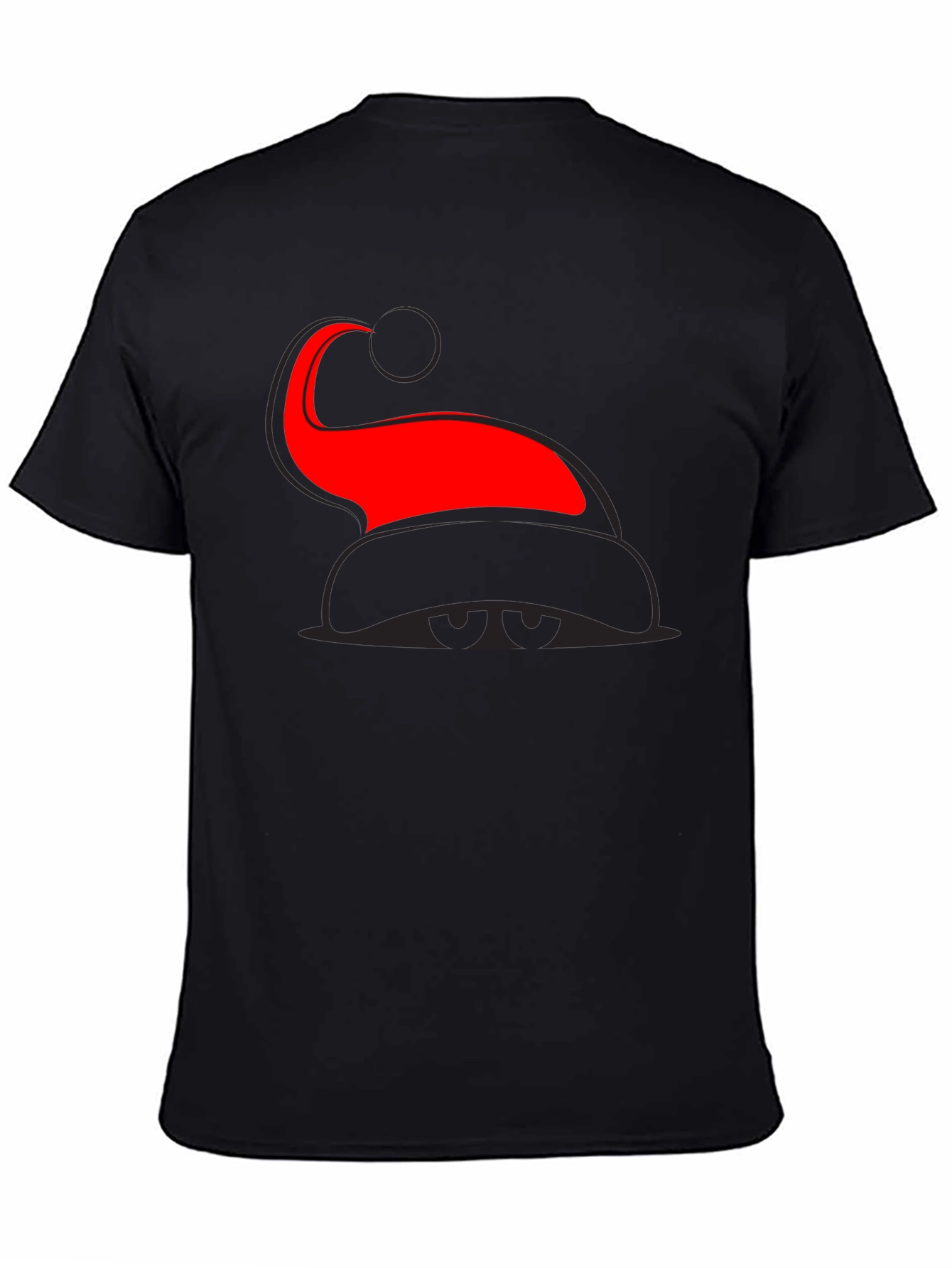 Santa Hat Graphic Tee - Festive Holiday T-Shirt