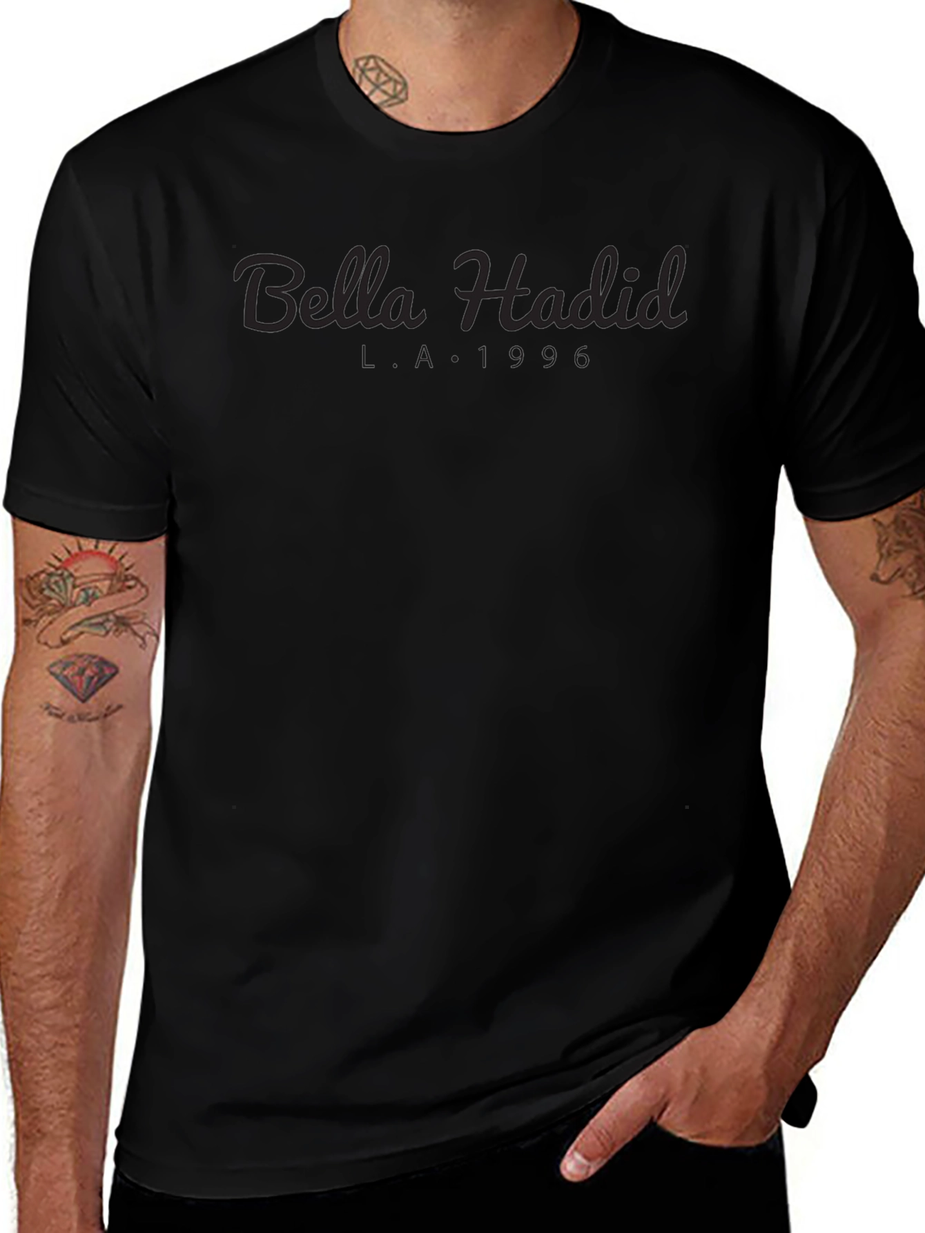 Bella Hadid L.A. 1996 Black Graphic Tee