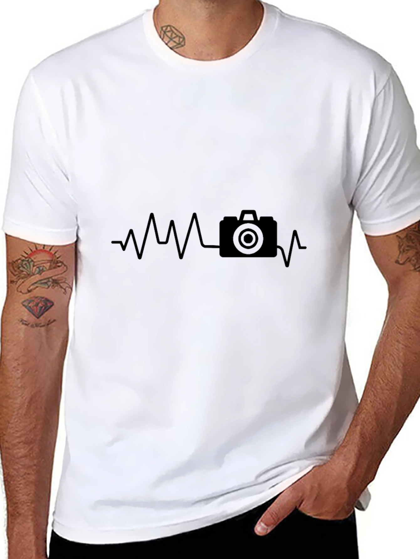 Camera Heartbeat T-Shirt - Photographer Tee