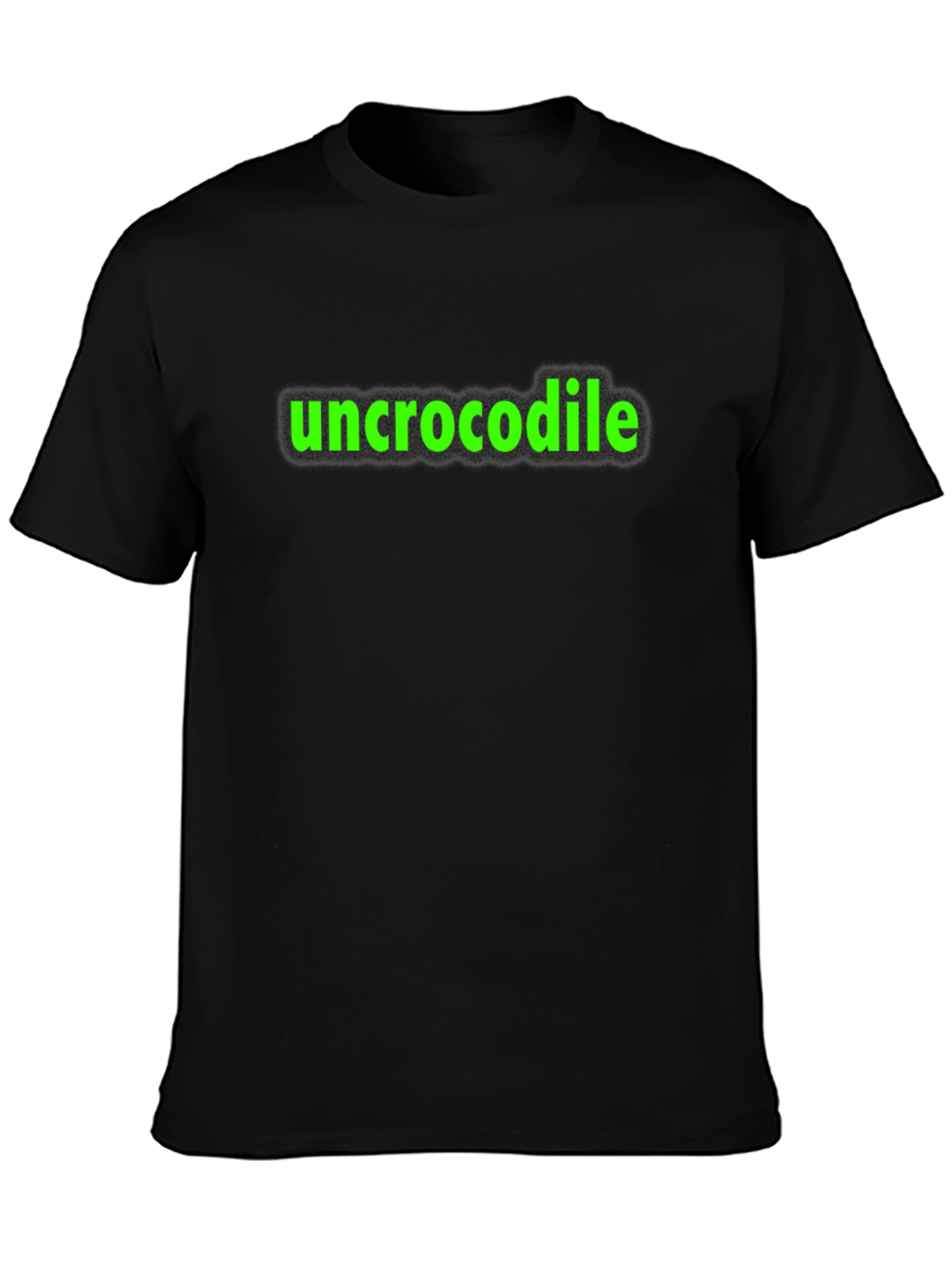 Uncrocodile Graphic Tee - Black Casual T-Shirt
