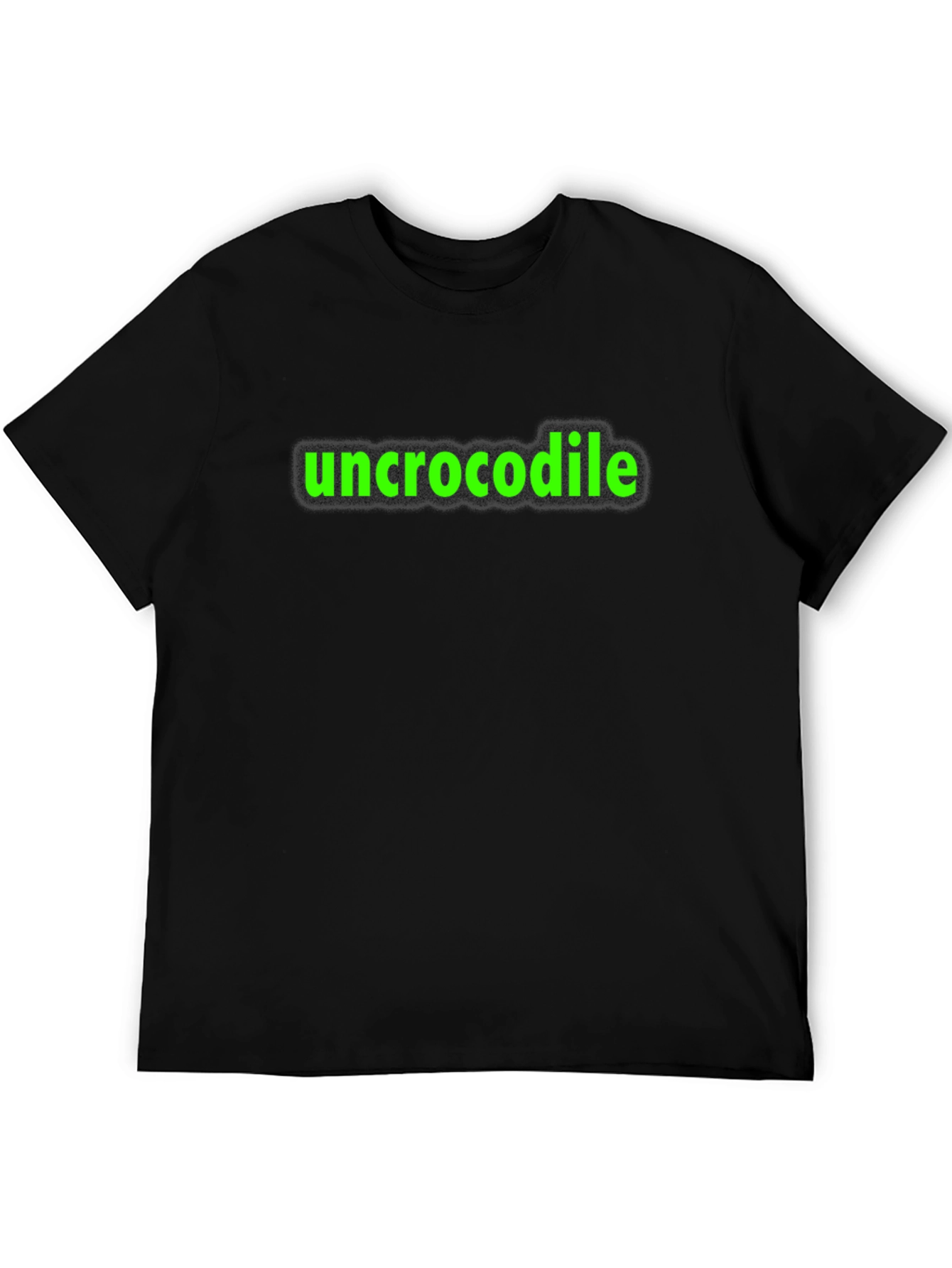 Uncrocodile Graphic Tee - Black Casual T-Shirt