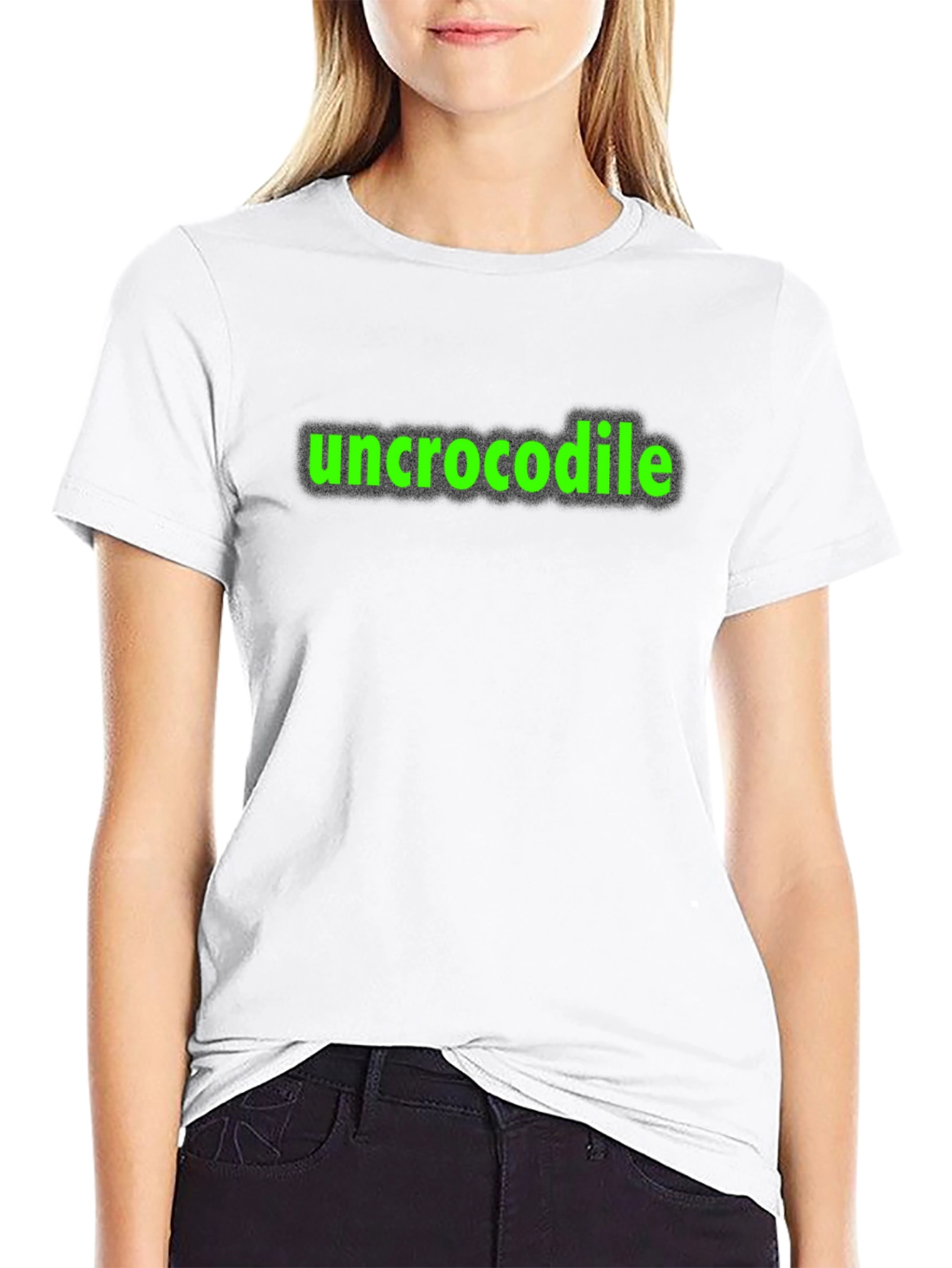 Uncrocodile Graphic Tee - Black Casual T-Shirt