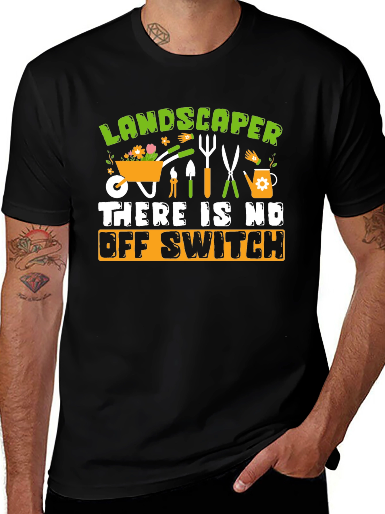 Landscaper No Off Switch Graphic T-Shirt