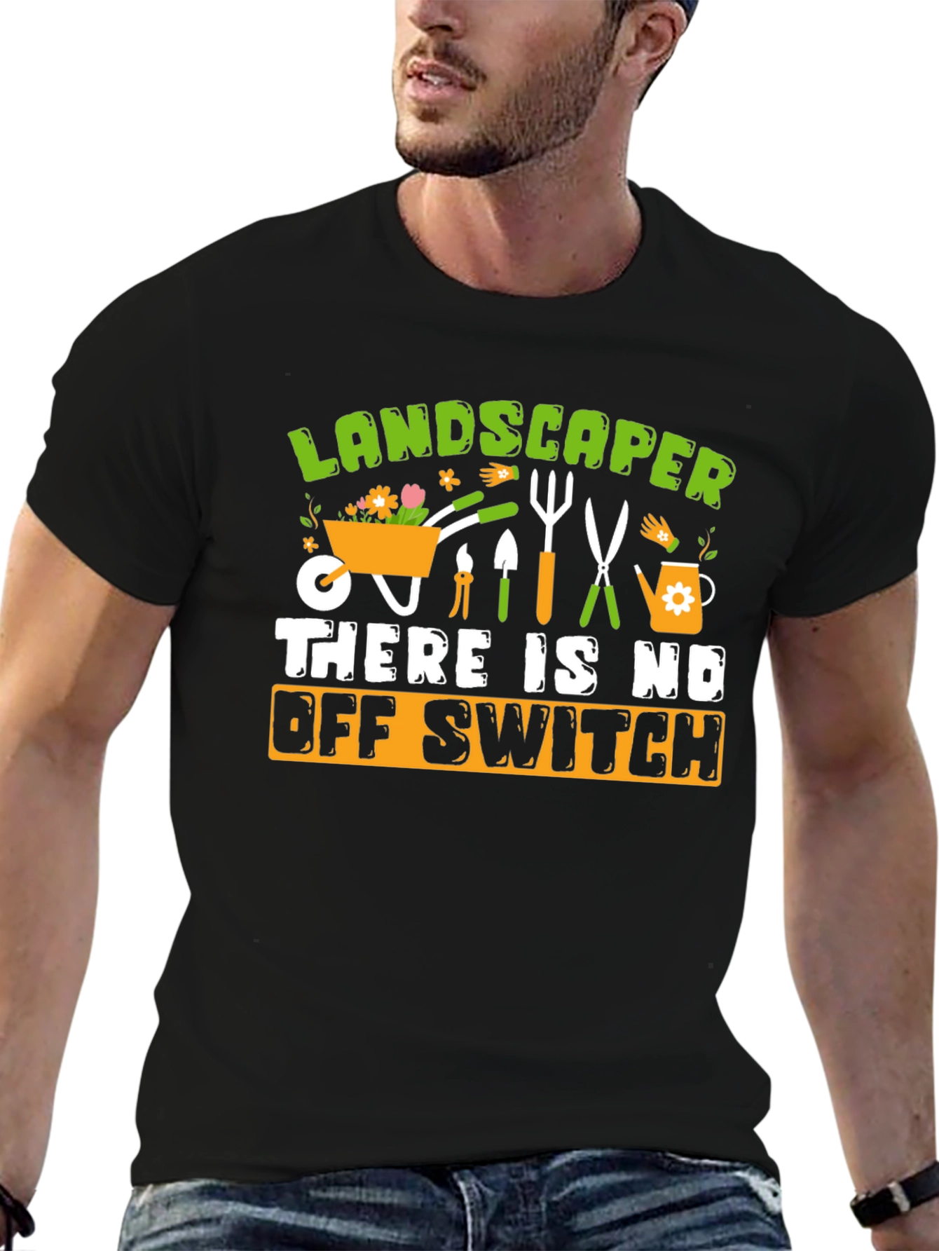 Landscaper No Off Switch Graphic T-Shirt