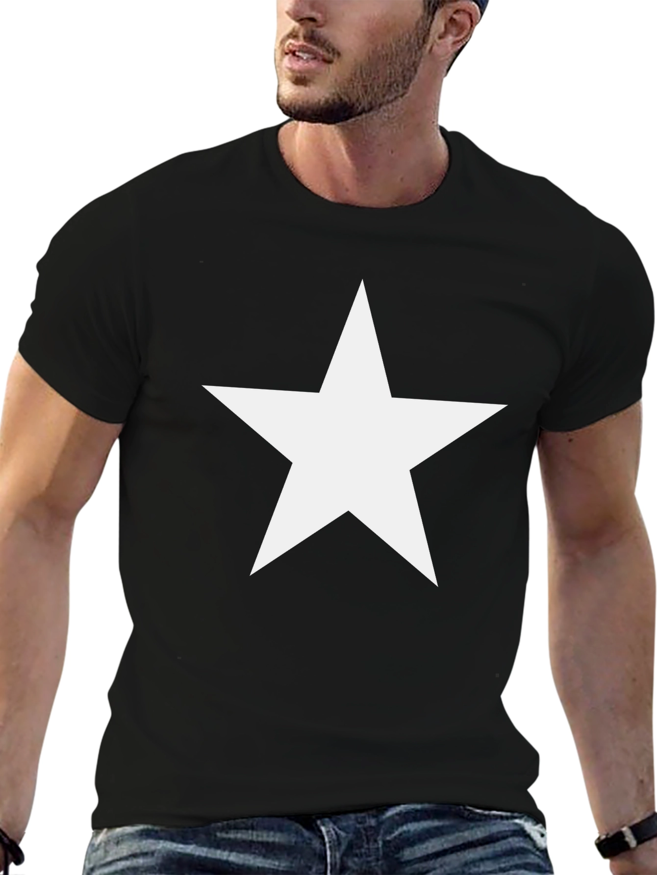 Bold Star Graphic Black T-Shirt
