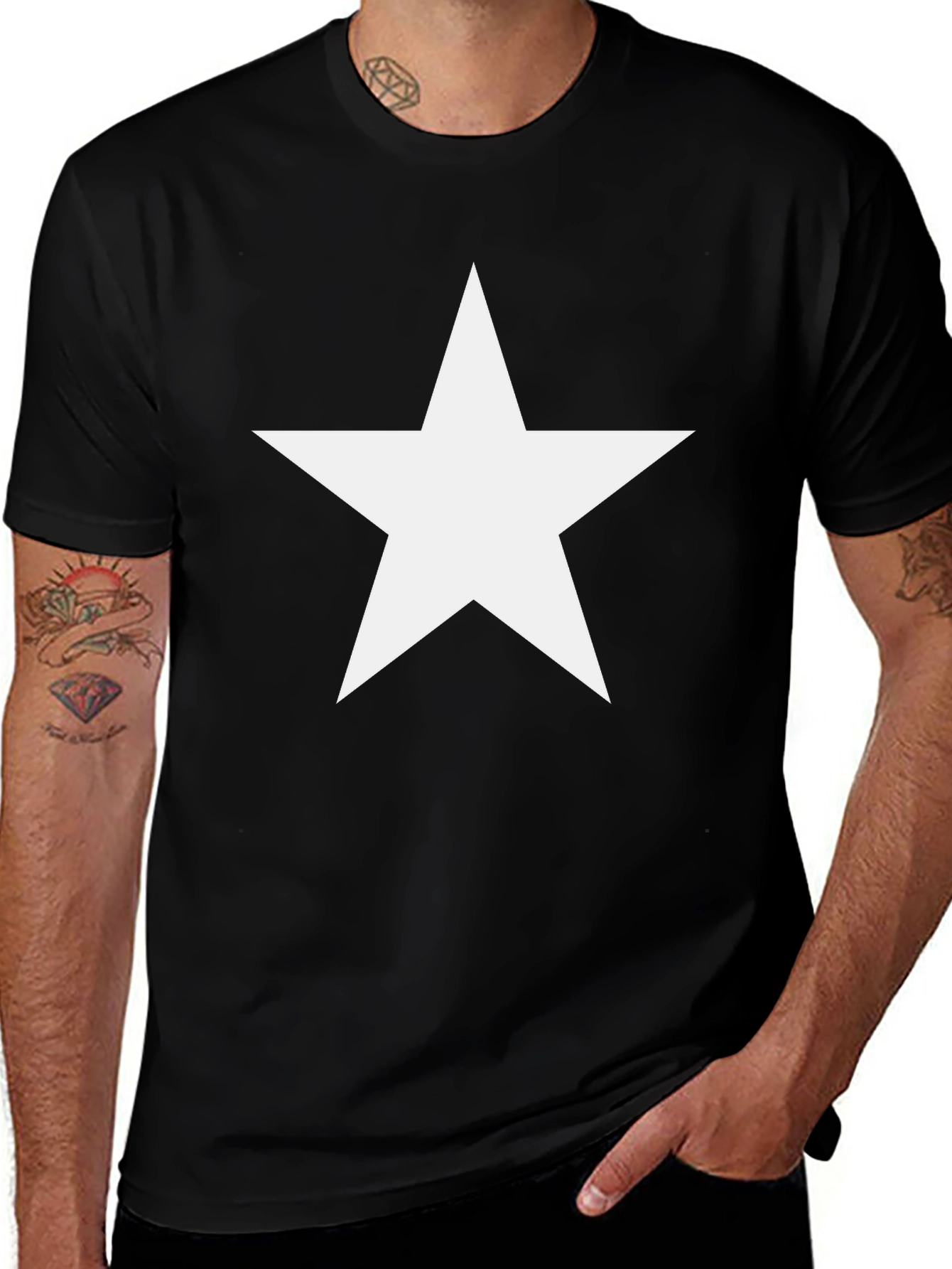 Bold Star Graphic Black T-Shirt