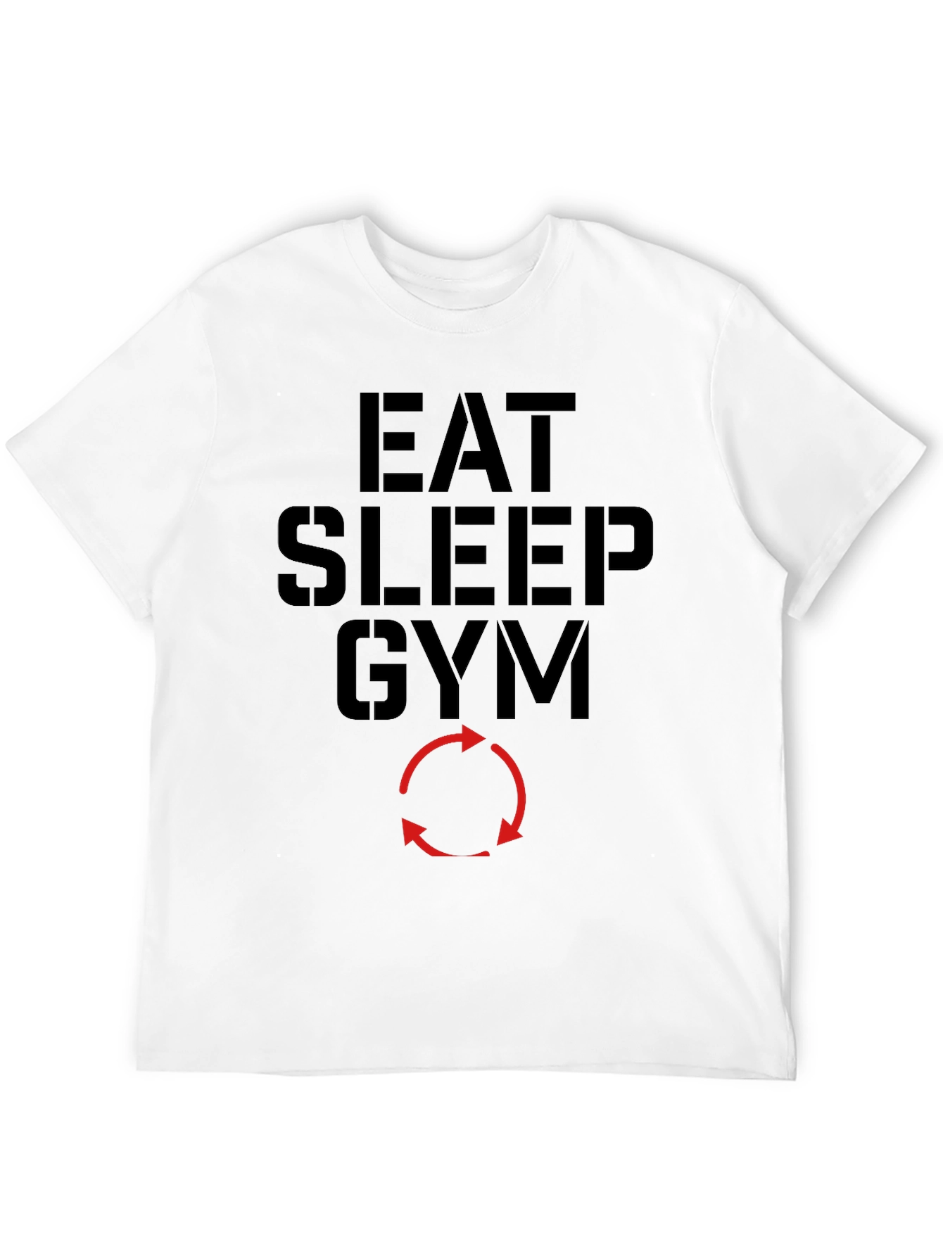 Eat Sleep Gym Cycle Black T-Shirt