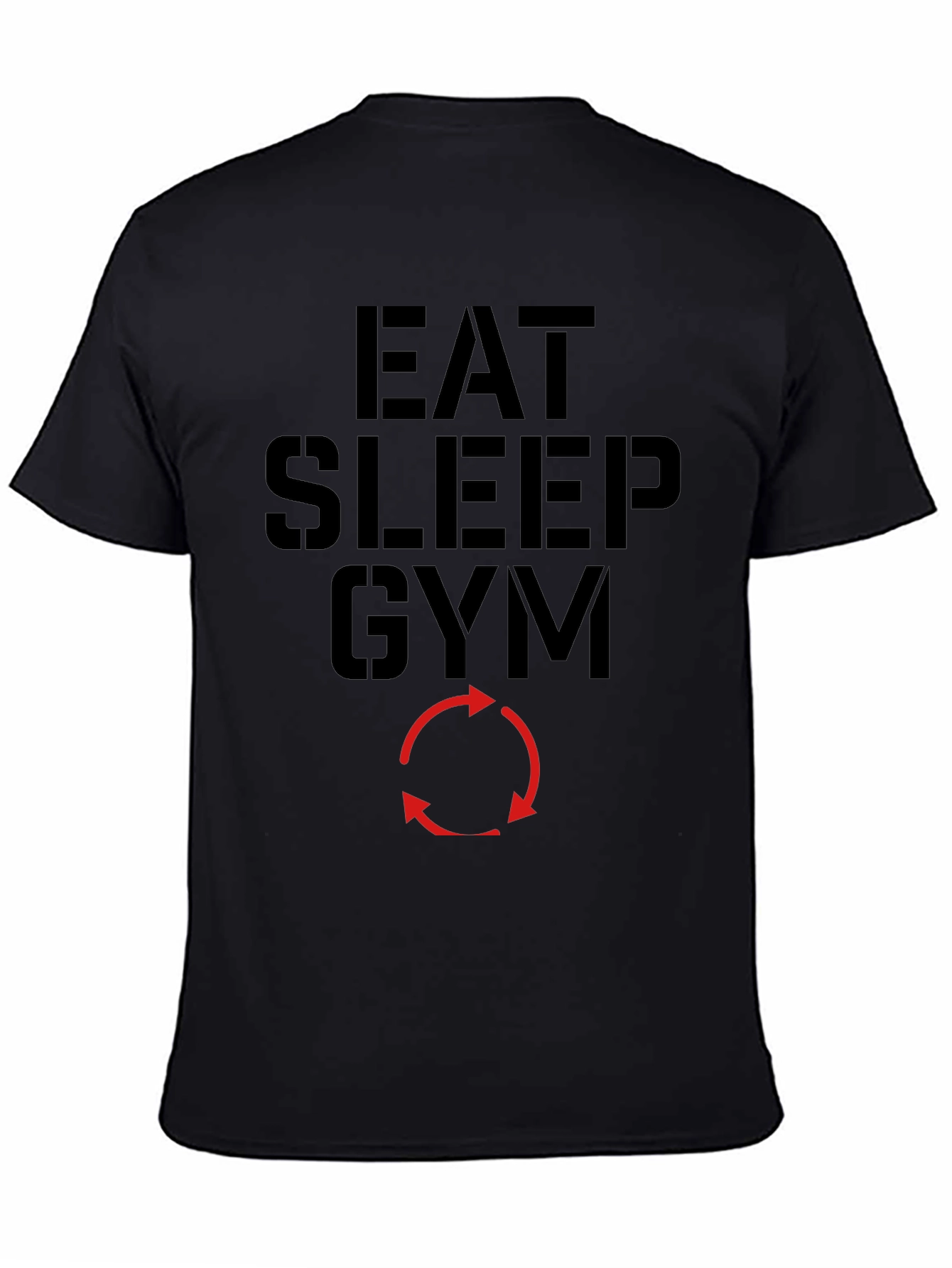 Eat Sleep Gym Cycle Black T-Shirt