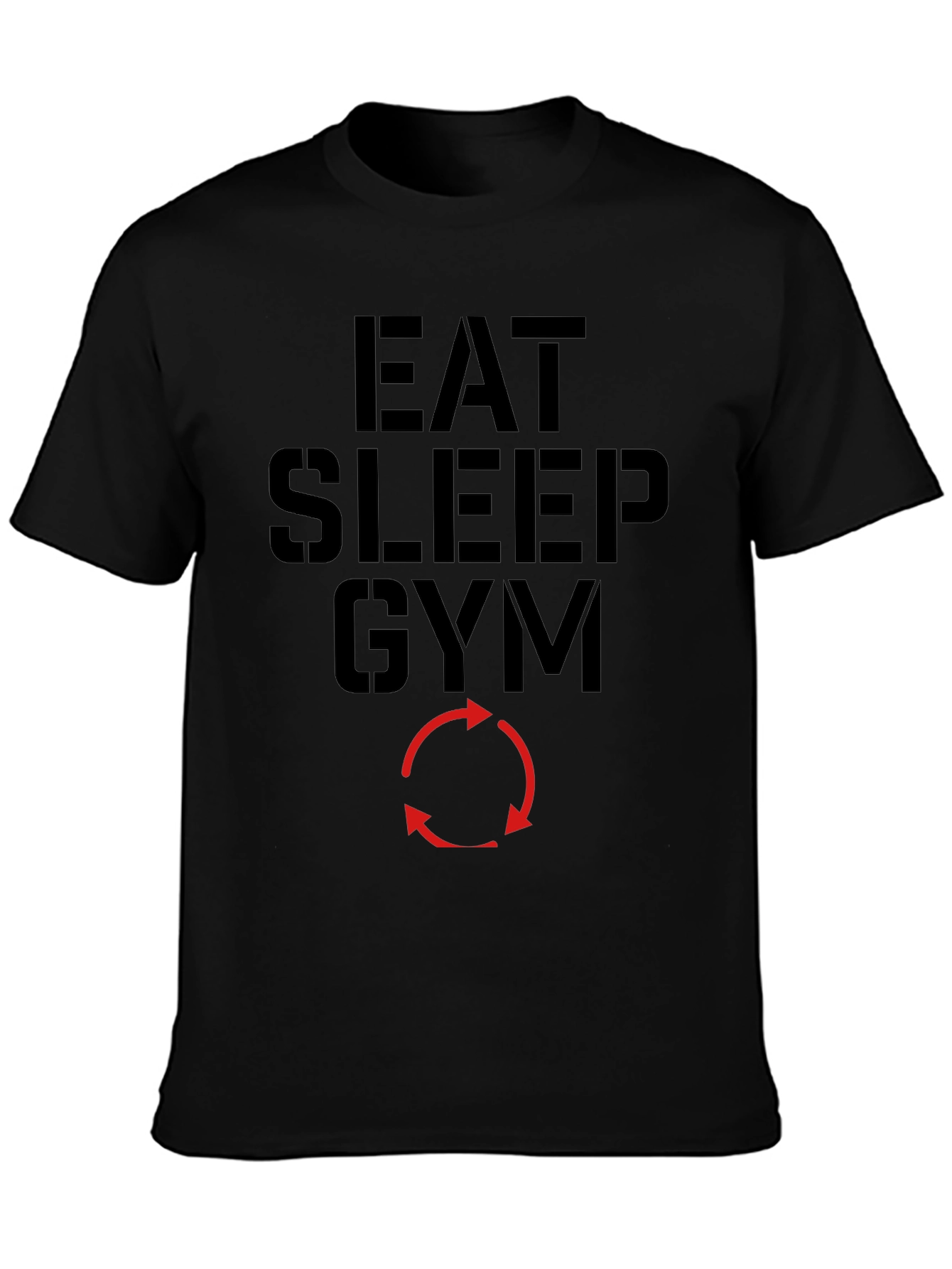 Eat Sleep Gym Cycle Black T-Shirt