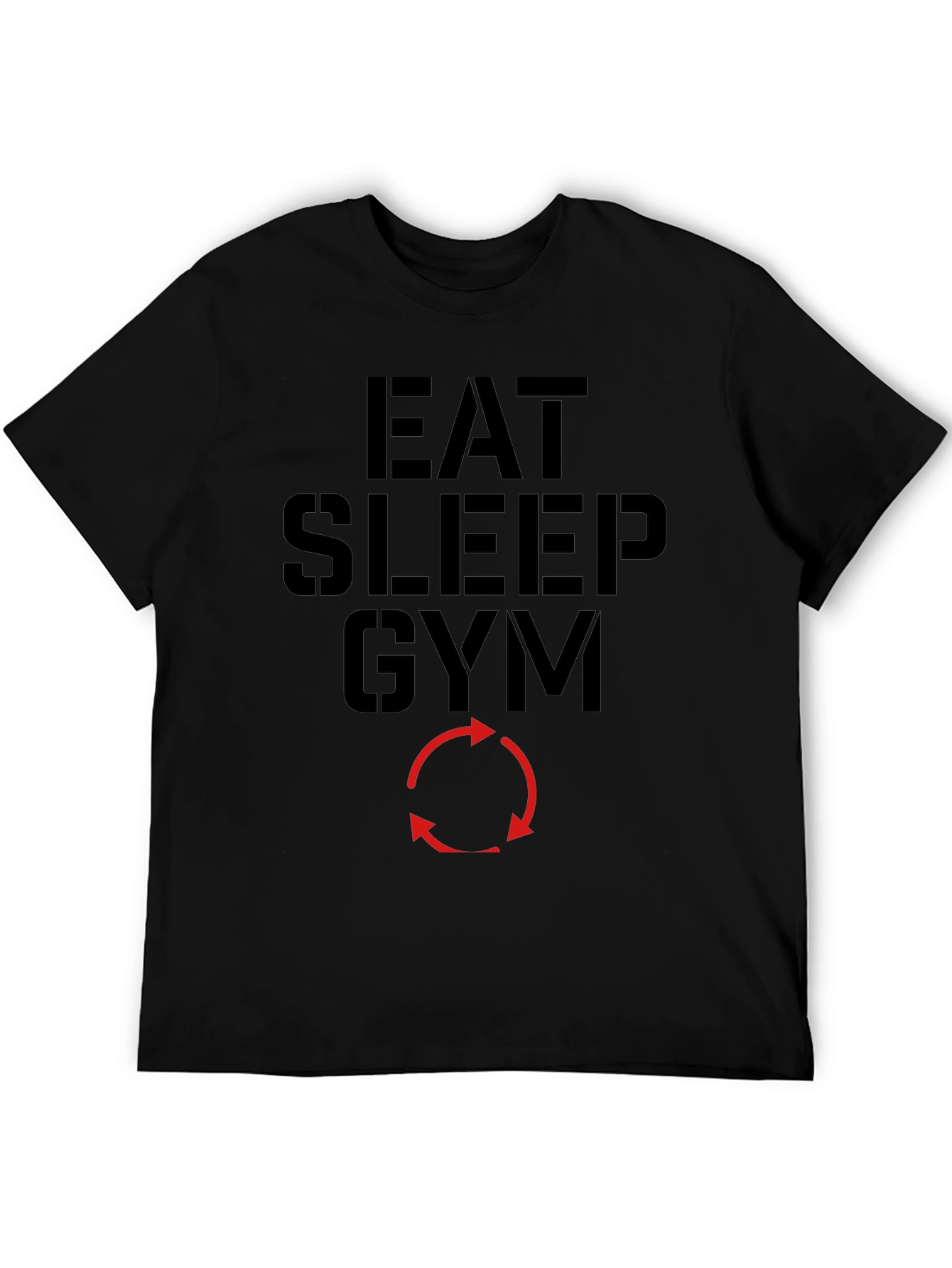 Eat Sleep Gym Cycle Black T-Shirt