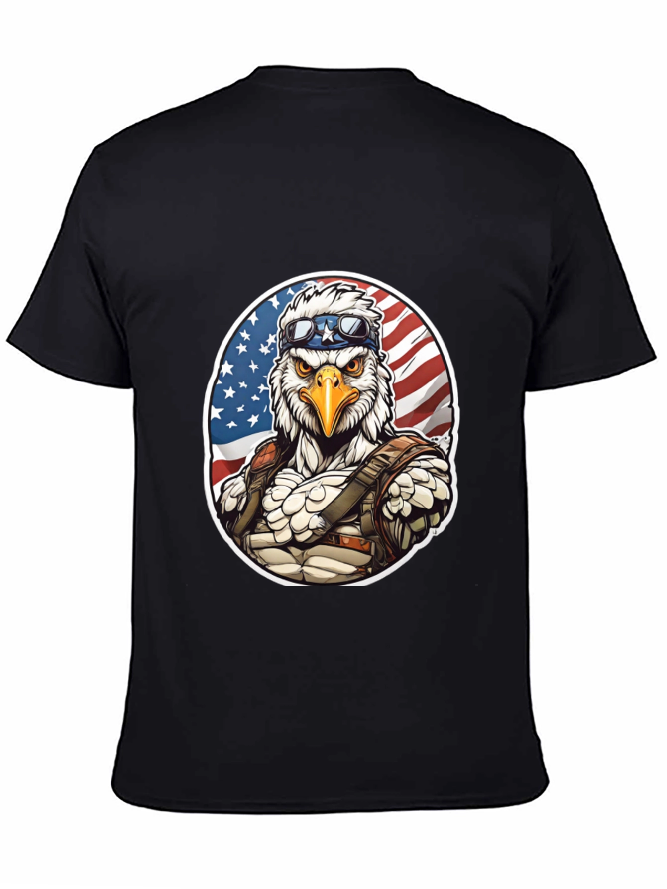 Patriotic Eagle Graphic T-Shirt