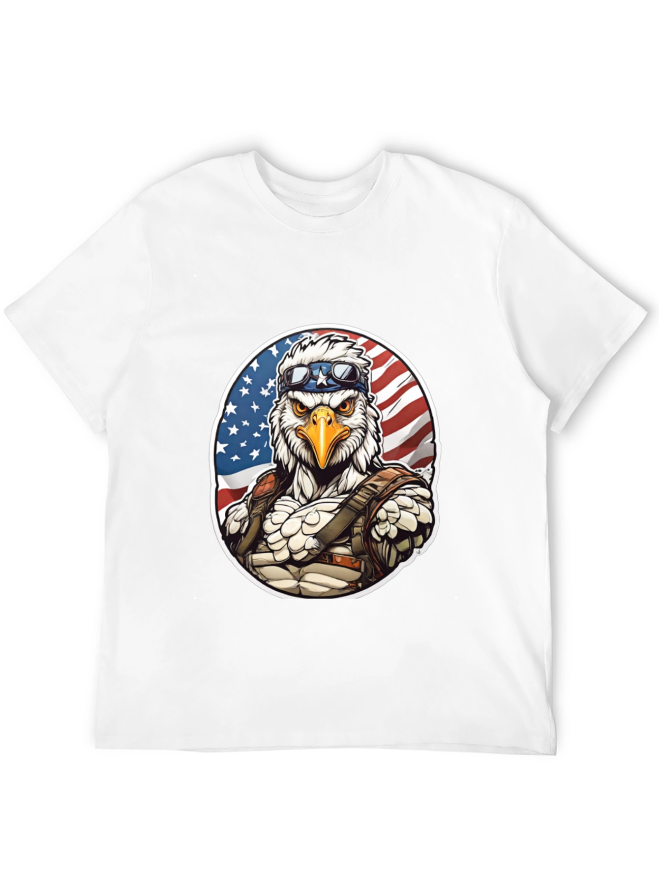Patriotic Eagle Graphic T-Shirt