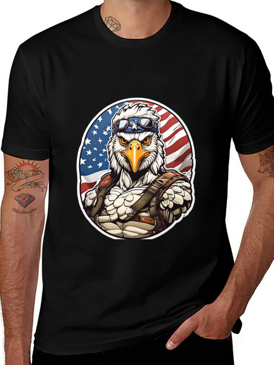 Patriotic Eagle Graphic T-Shirt