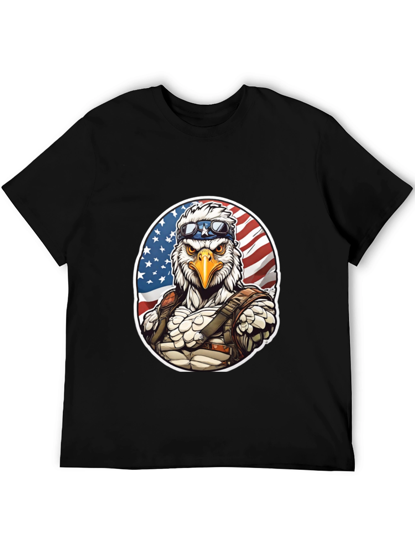 Patriotic Eagle Graphic T-Shirt