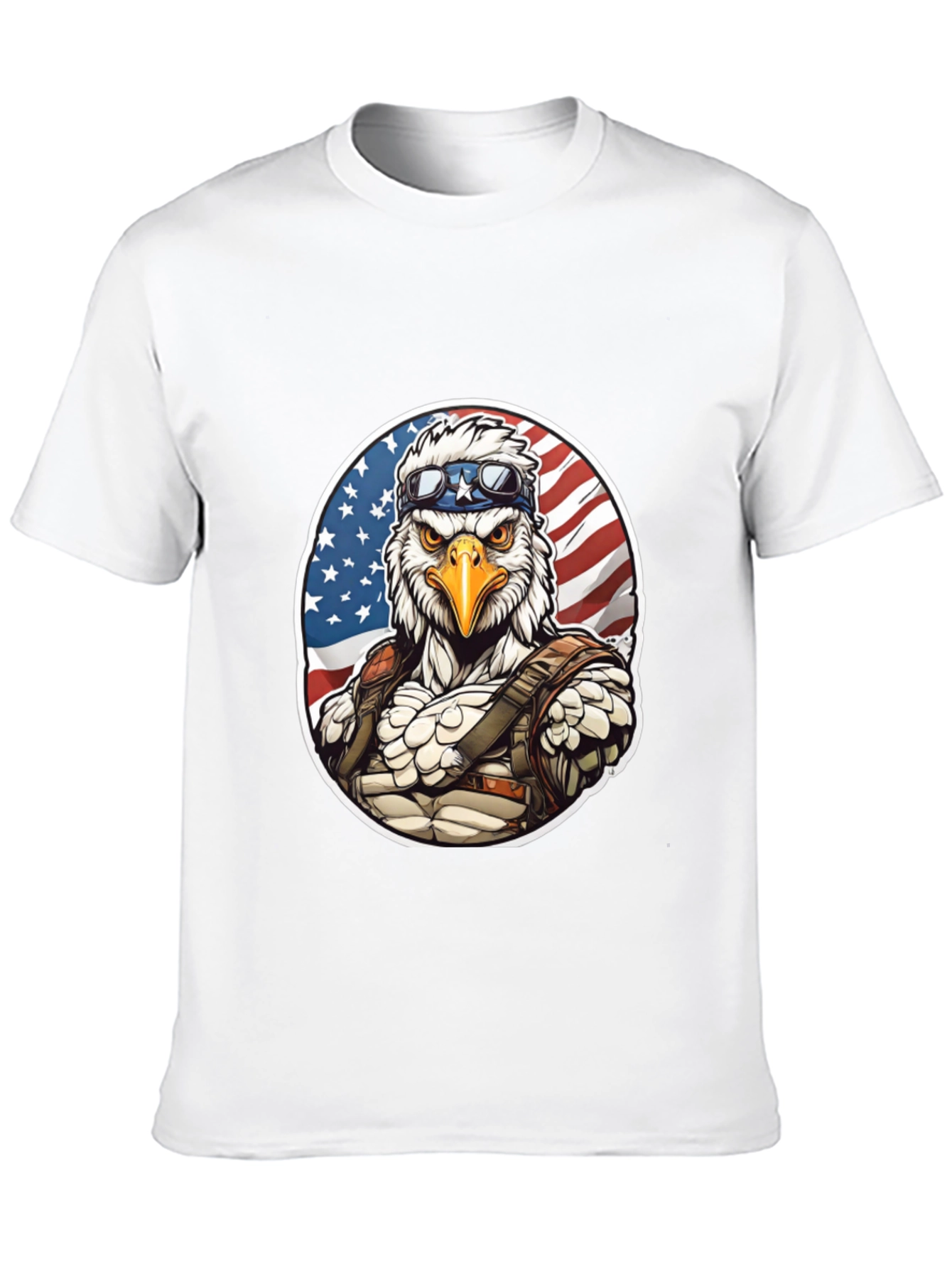 Patriotic Eagle Graphic T-Shirt