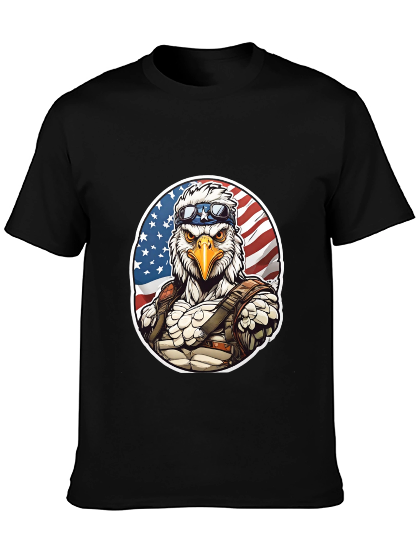 Patriotic Eagle Graphic T-Shirt